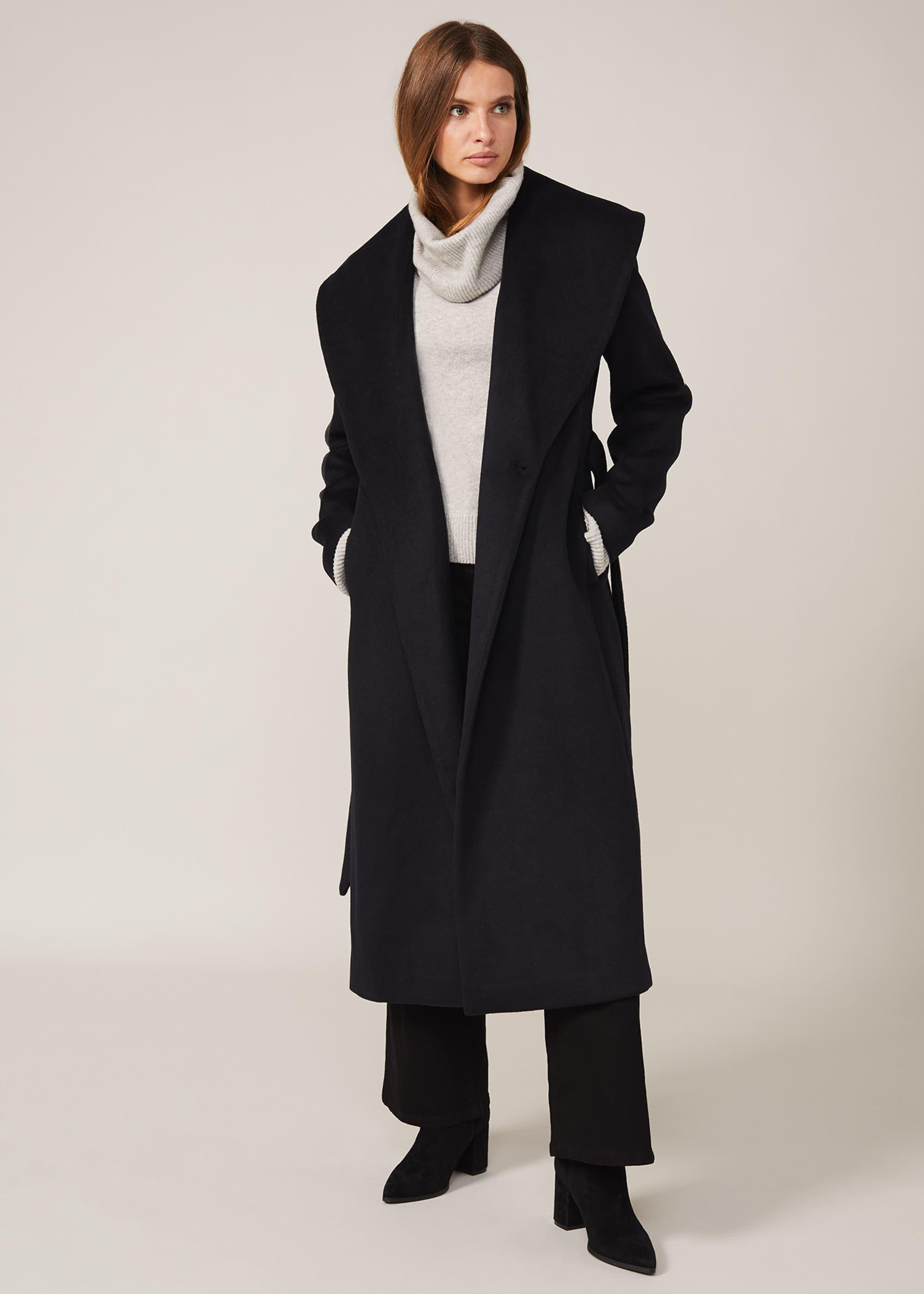 Ariana Wool Wrap Coat