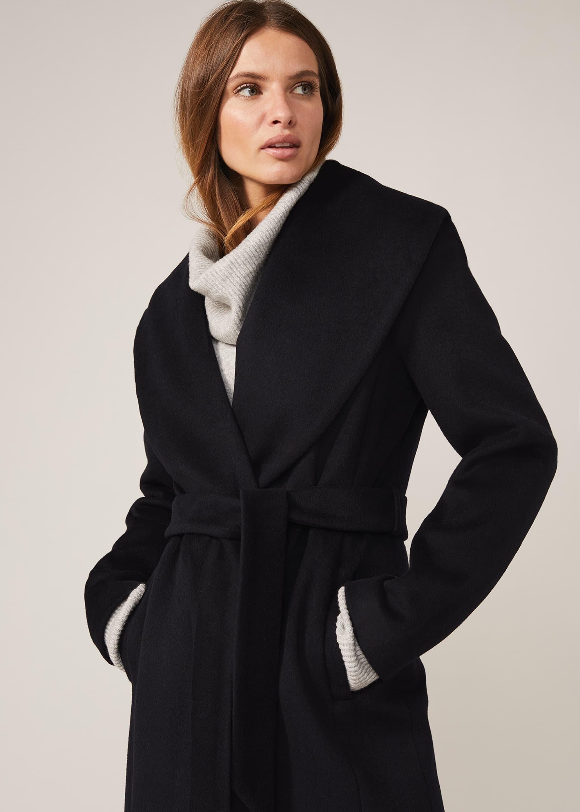 Ariana Wool Wrap Coat