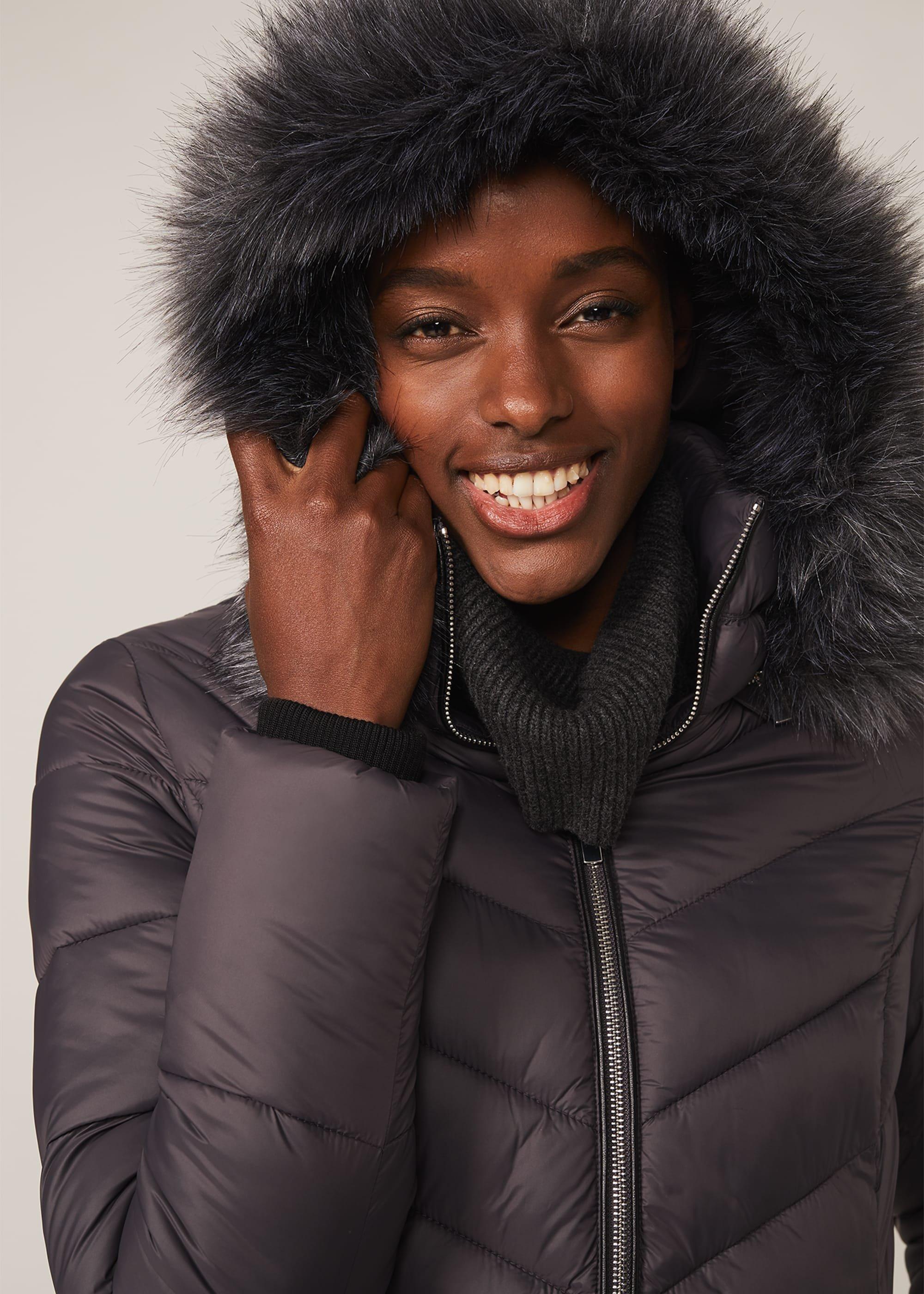 Synthia High Shine Long Puffer