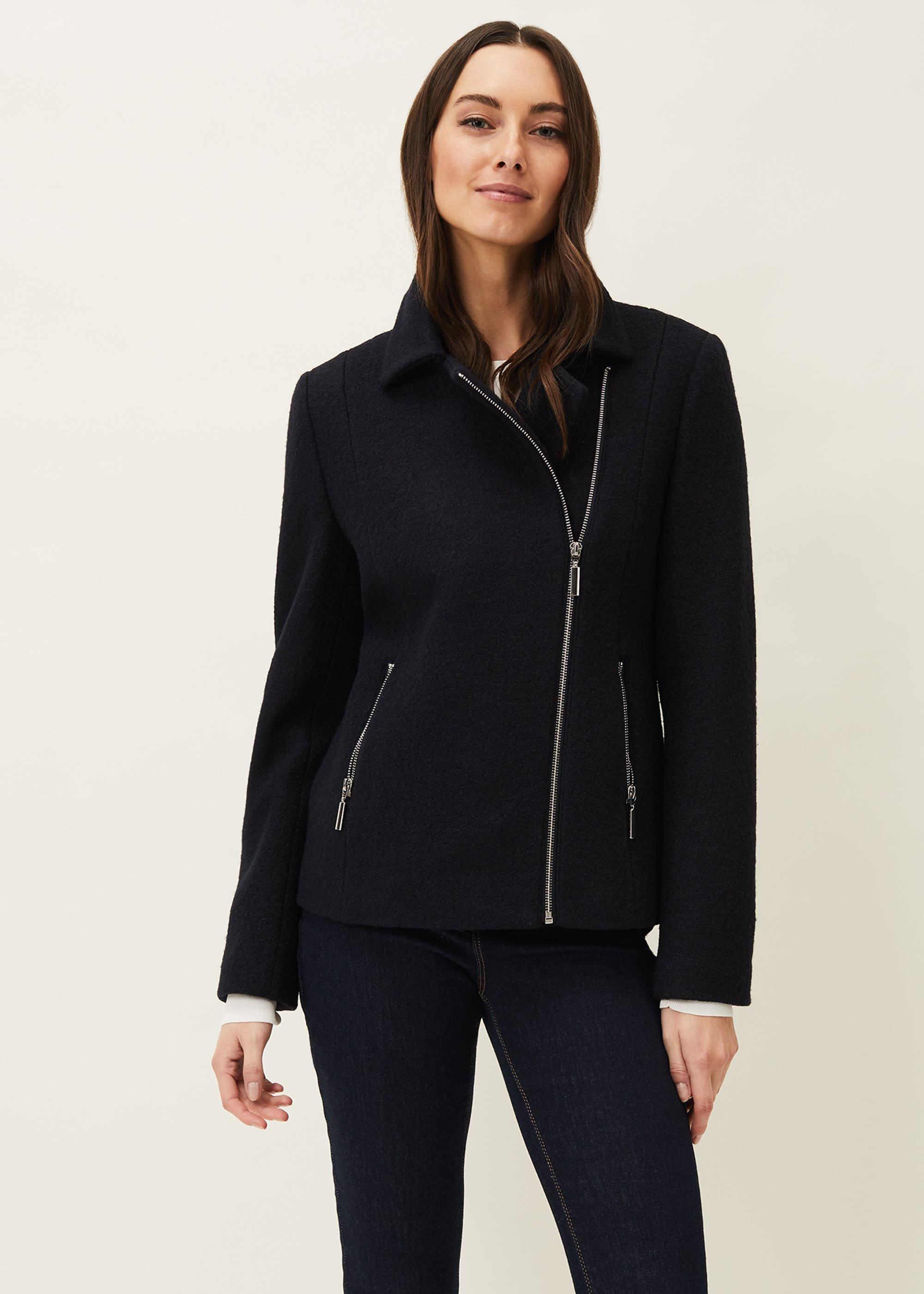 Alexis Boiled Wool Biker Jacket