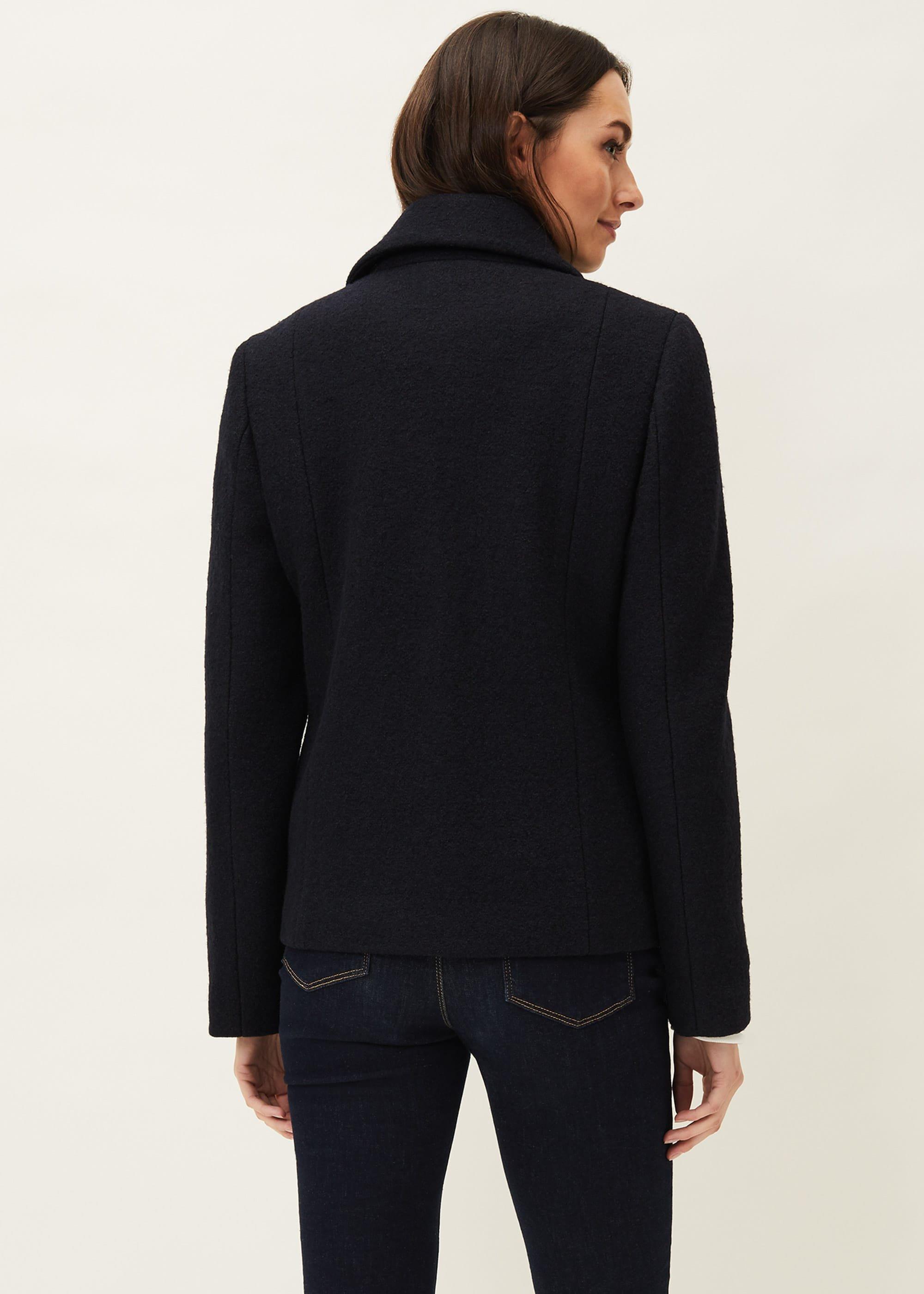 Alexis Boiled Wool Biker Jacket