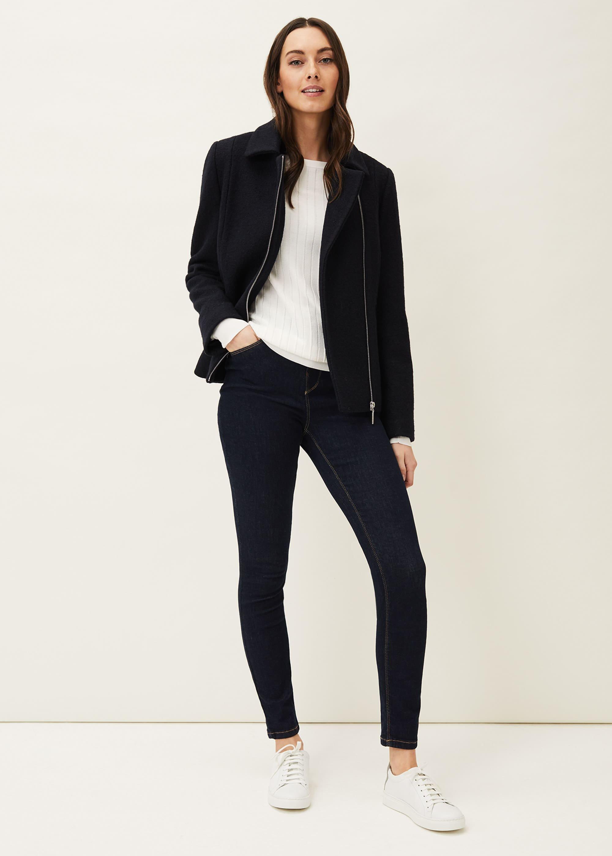 Alexis Boiled Wool Biker Jacket