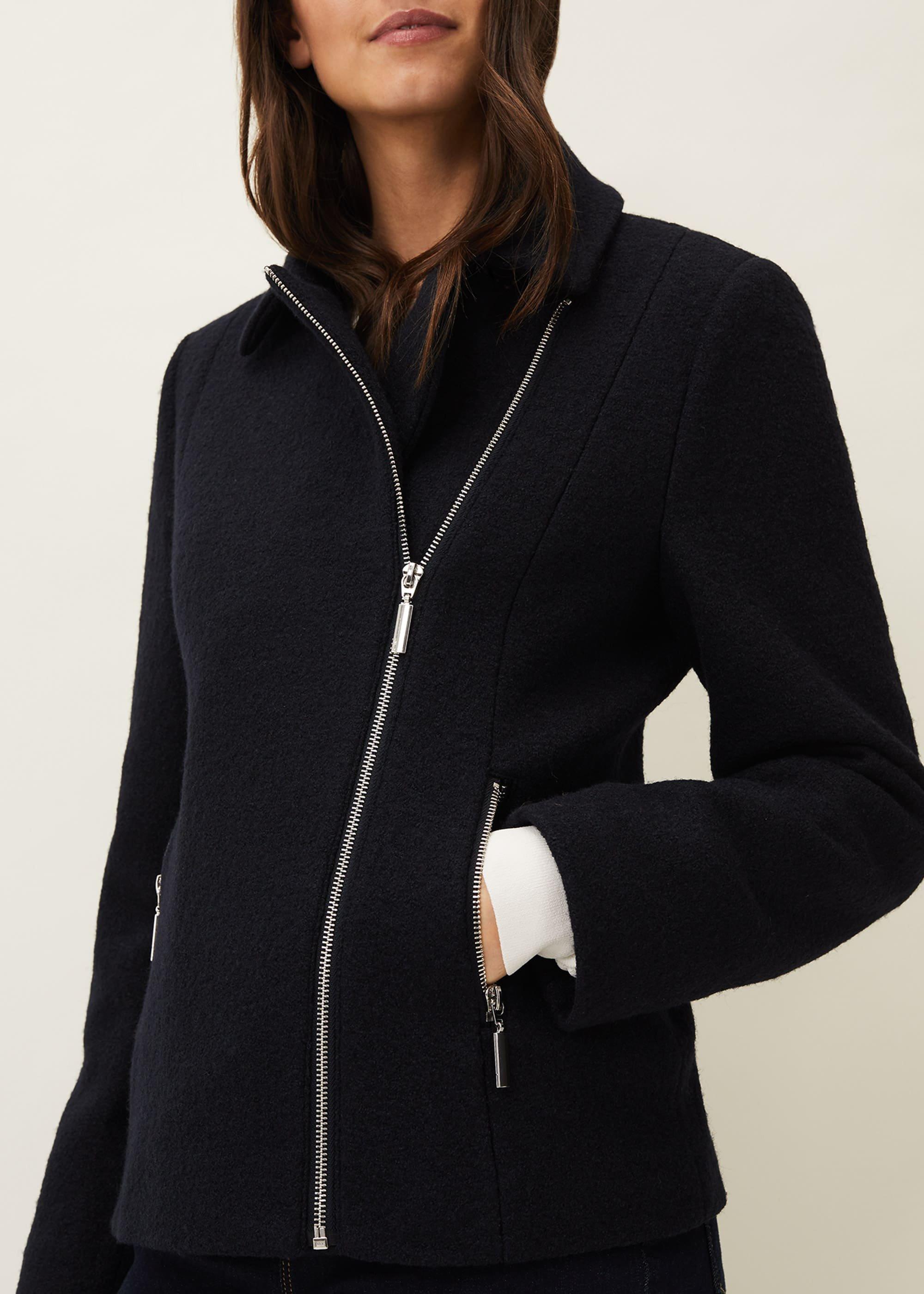 Alexis Boiled Wool Biker Jacket
