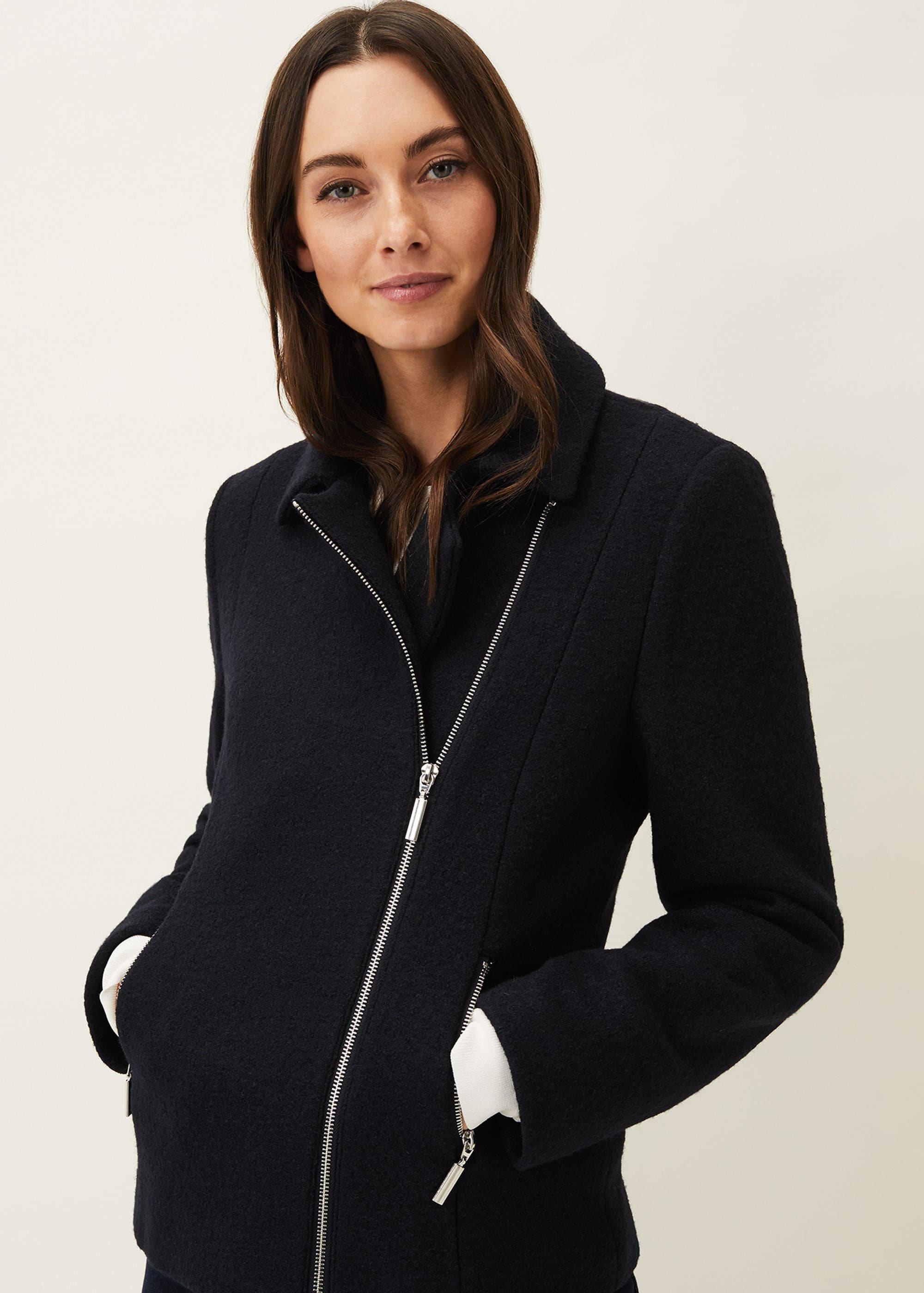 Alexis Boiled Wool Biker Jacket