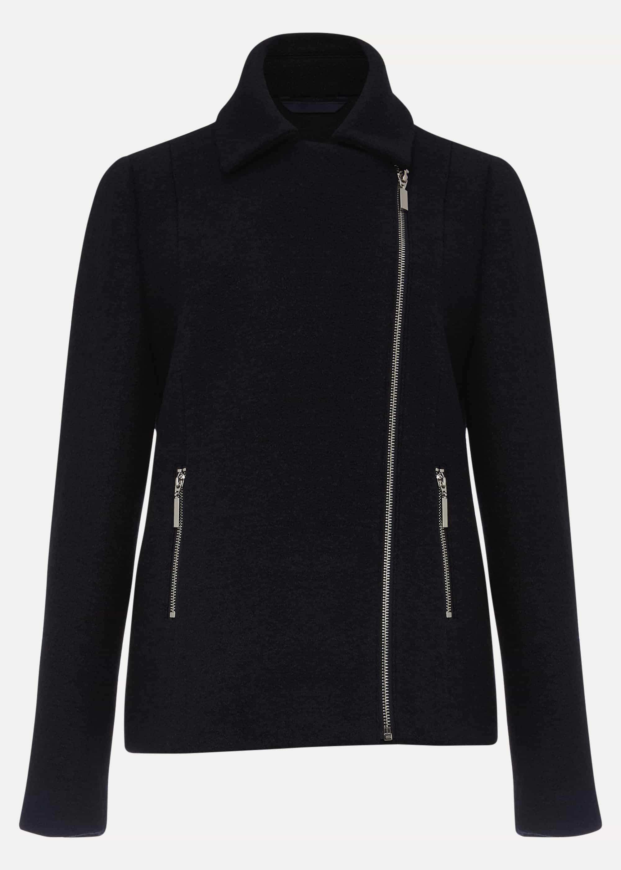 Alexis Boiled Wool Biker Jacket