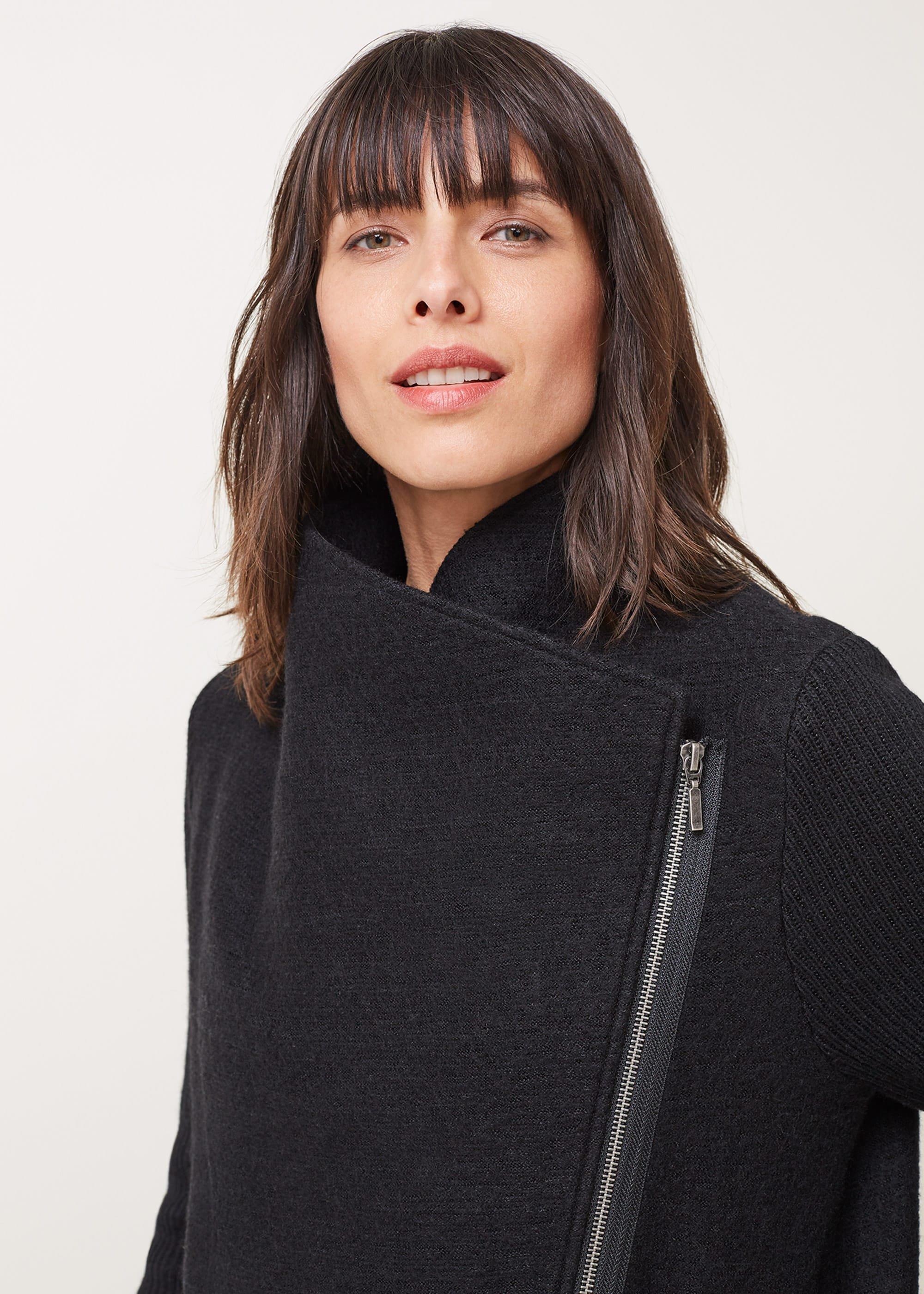 Byanca Zip Knit Coat | Phase Eight UK |