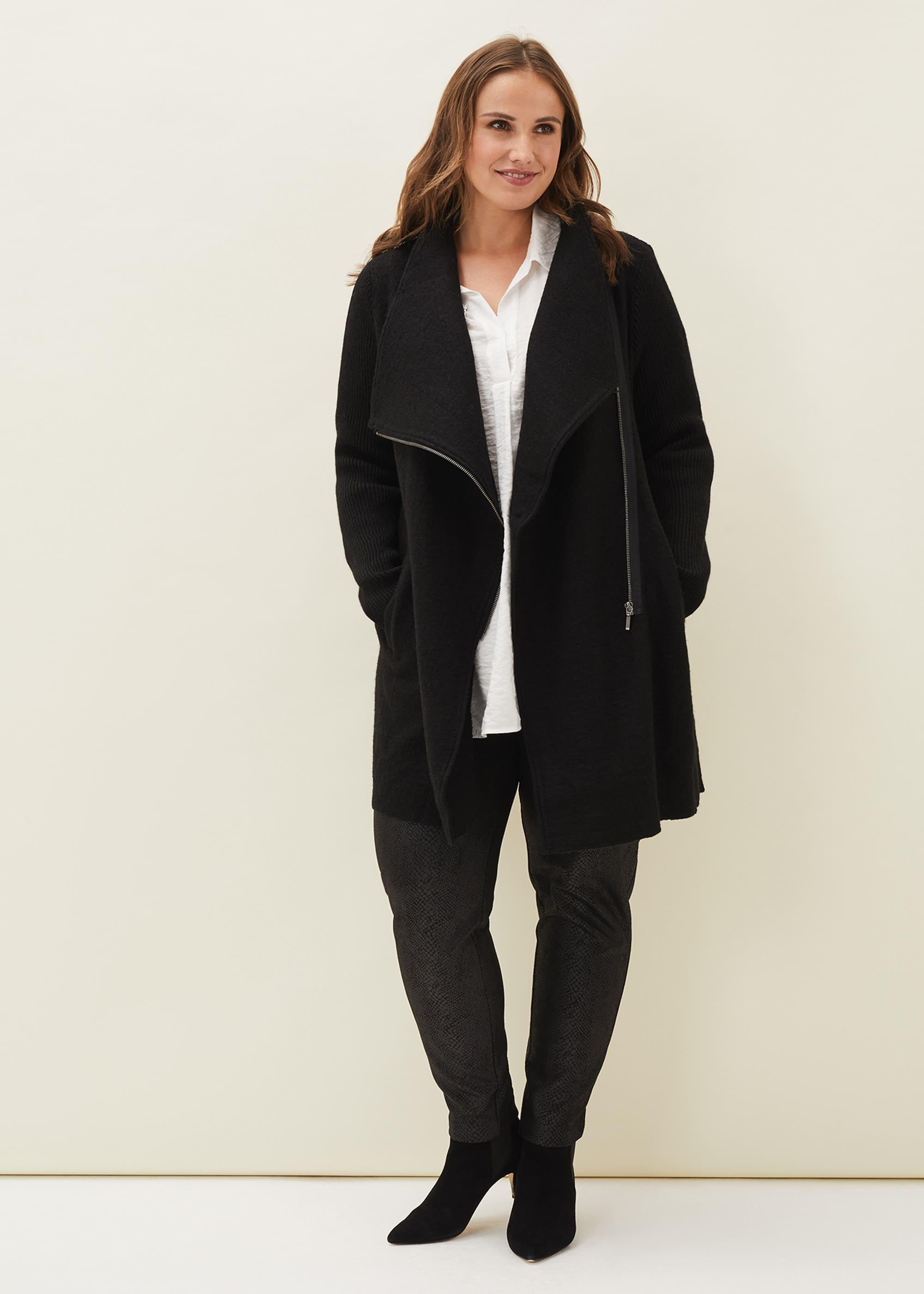 Byanca Zip Knit Coat | Phase Eight UK |