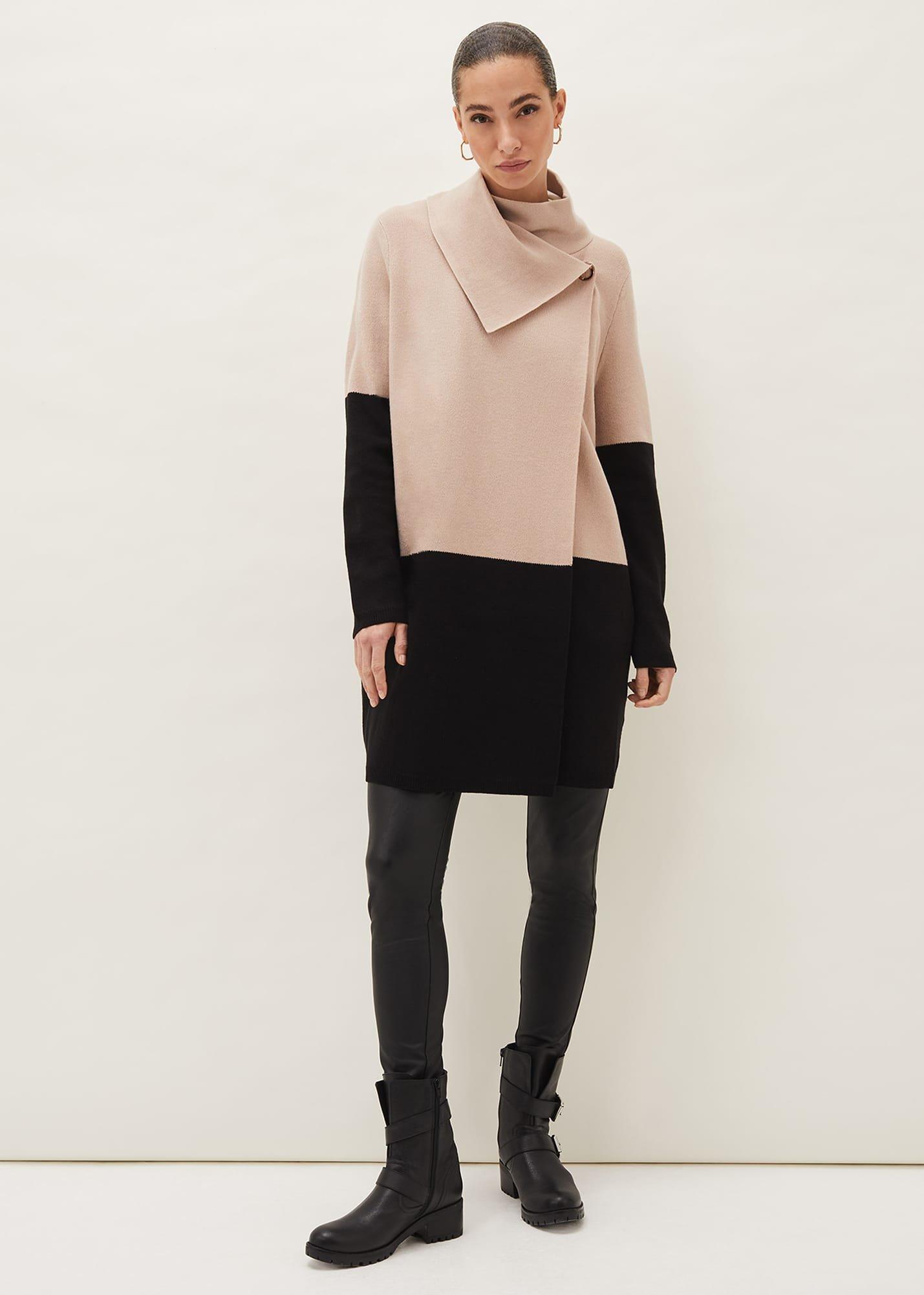 Paloma Colourblock Knit Coat