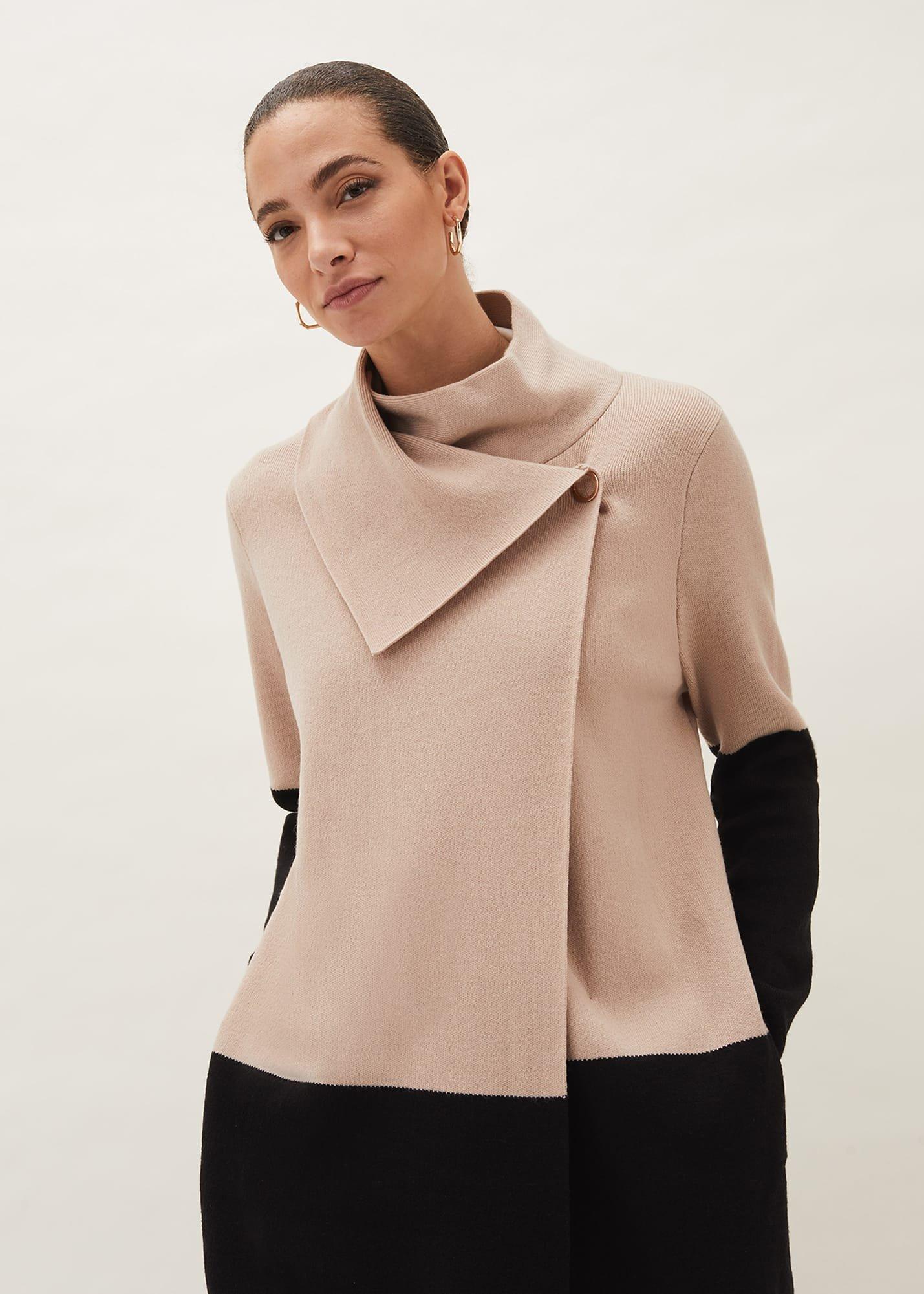 Paloma Colourblock Knit Coat