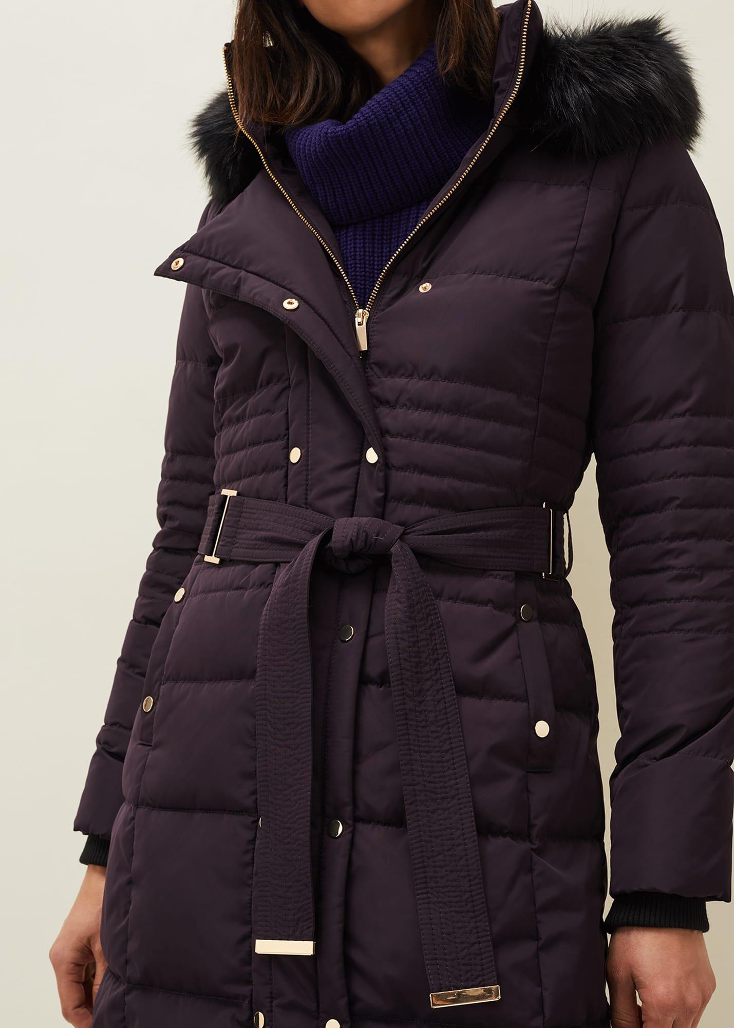 Leonor Tie Belt Midi Puffer Coat