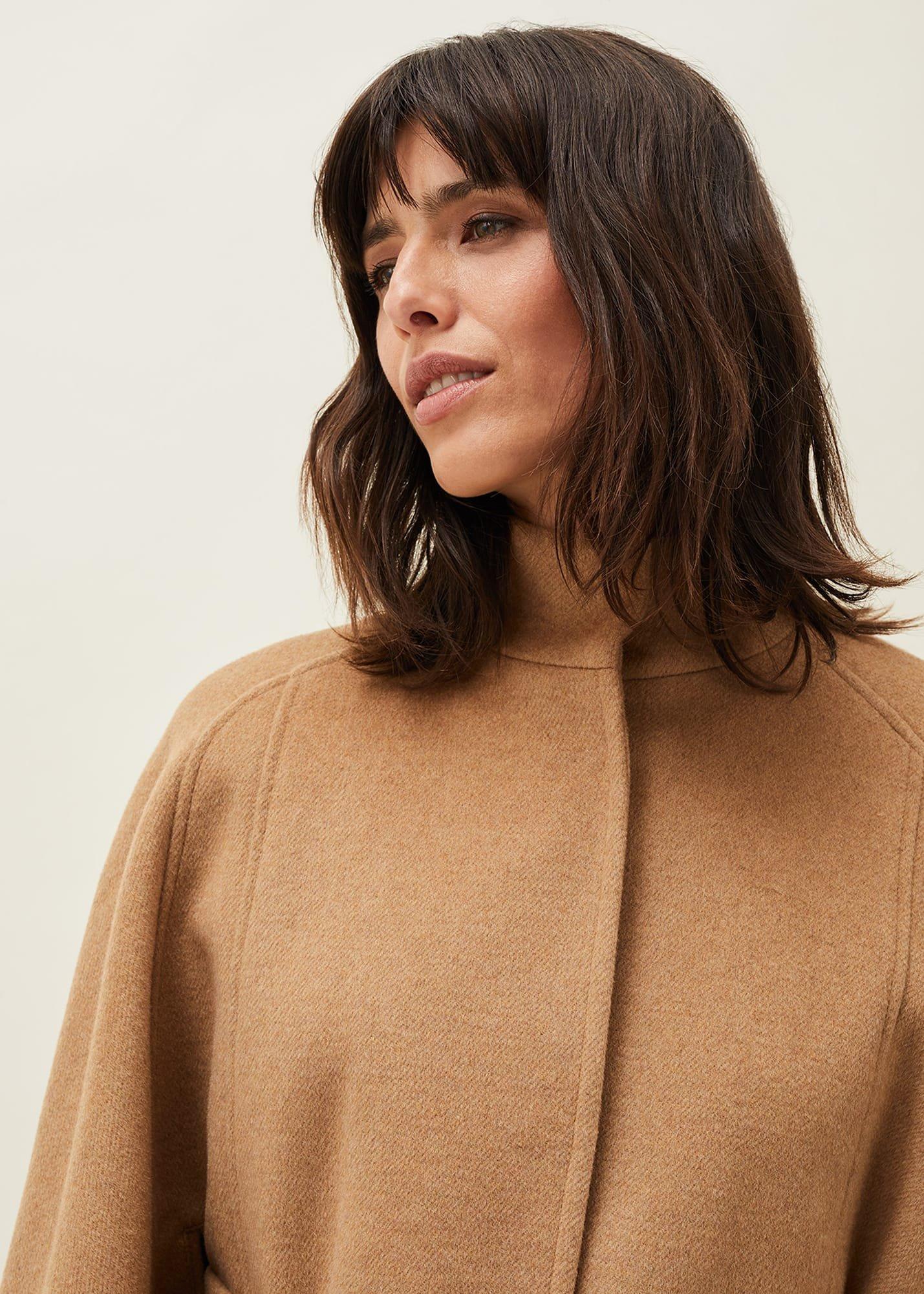 Jodie Wool Blend Cape Coat