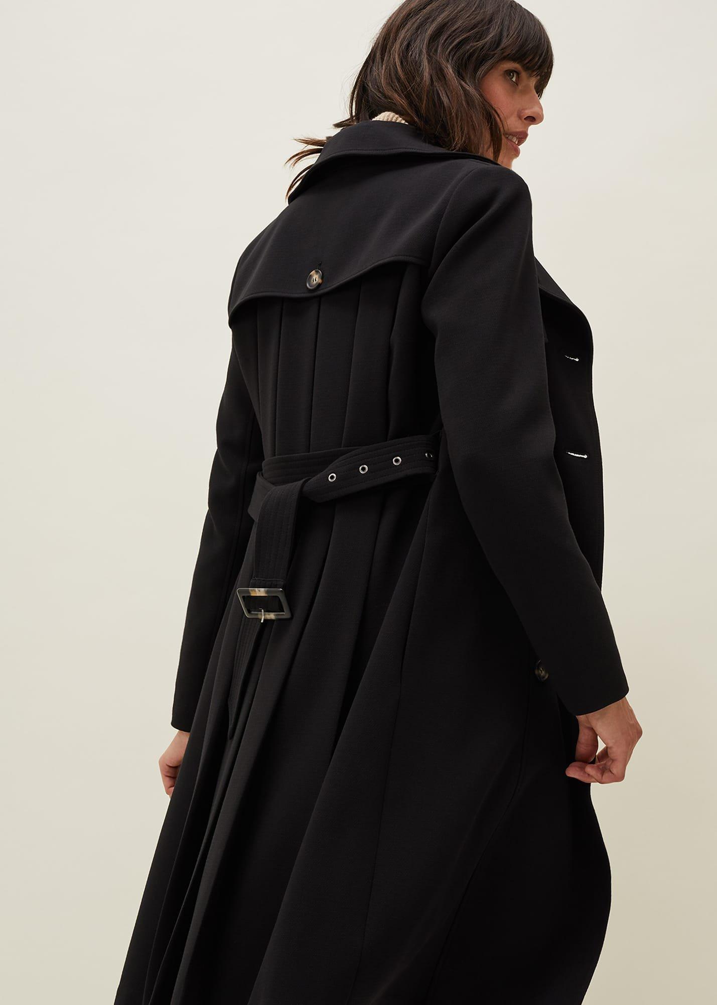 Emmy Pleat Back Trench Coat