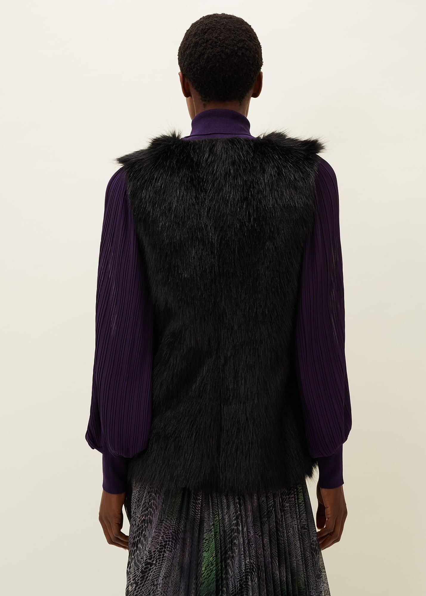 Ella Longline Reversible Faux Fur Gilet