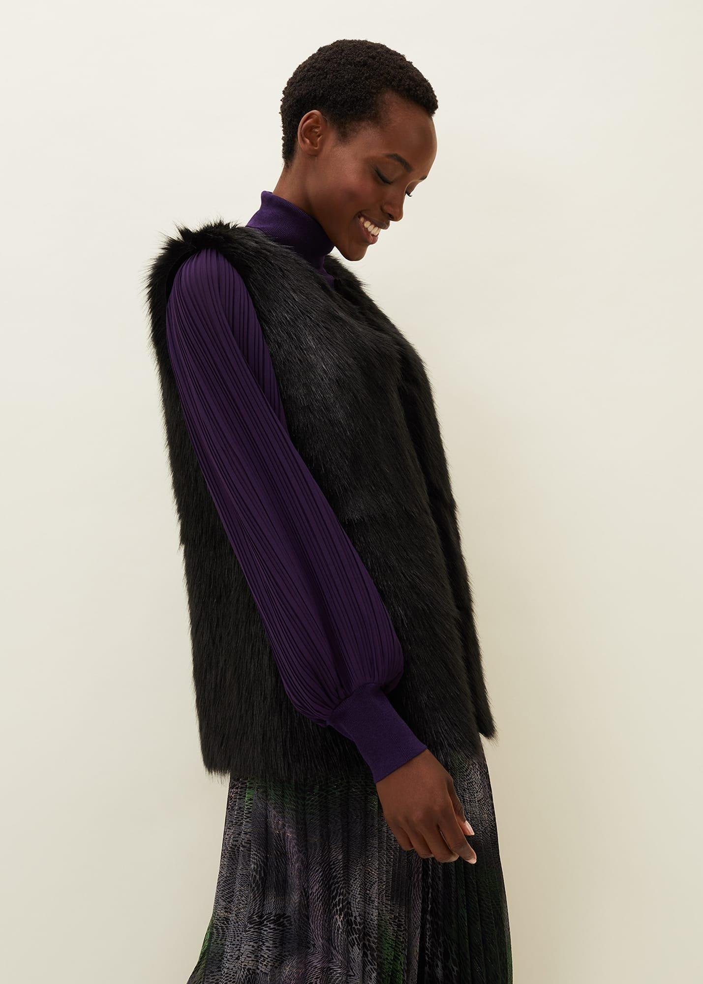 Ella Longline Reversible Faux Fur Gilet
