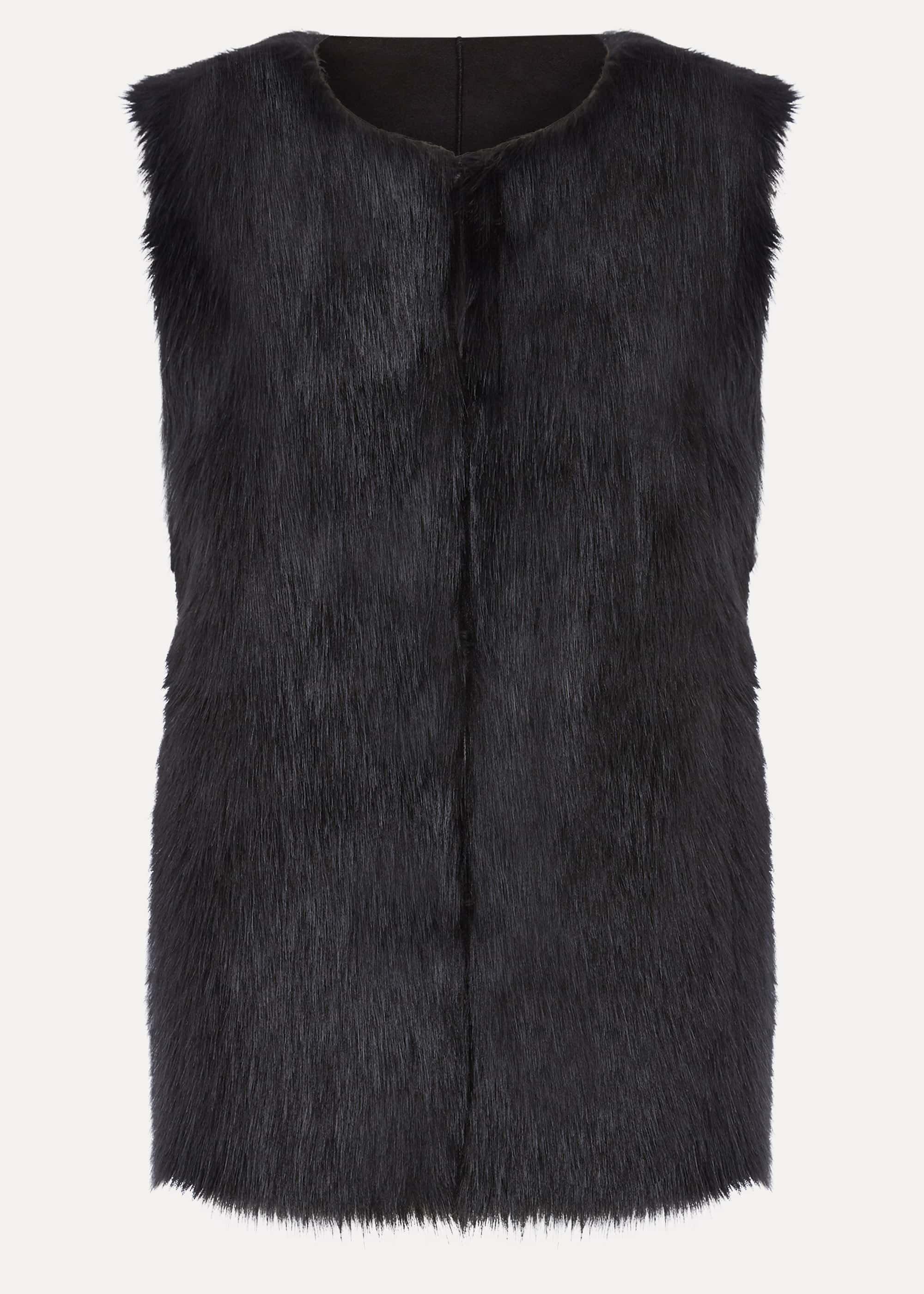 Ella Longline Reversible Faux Fur Gilet