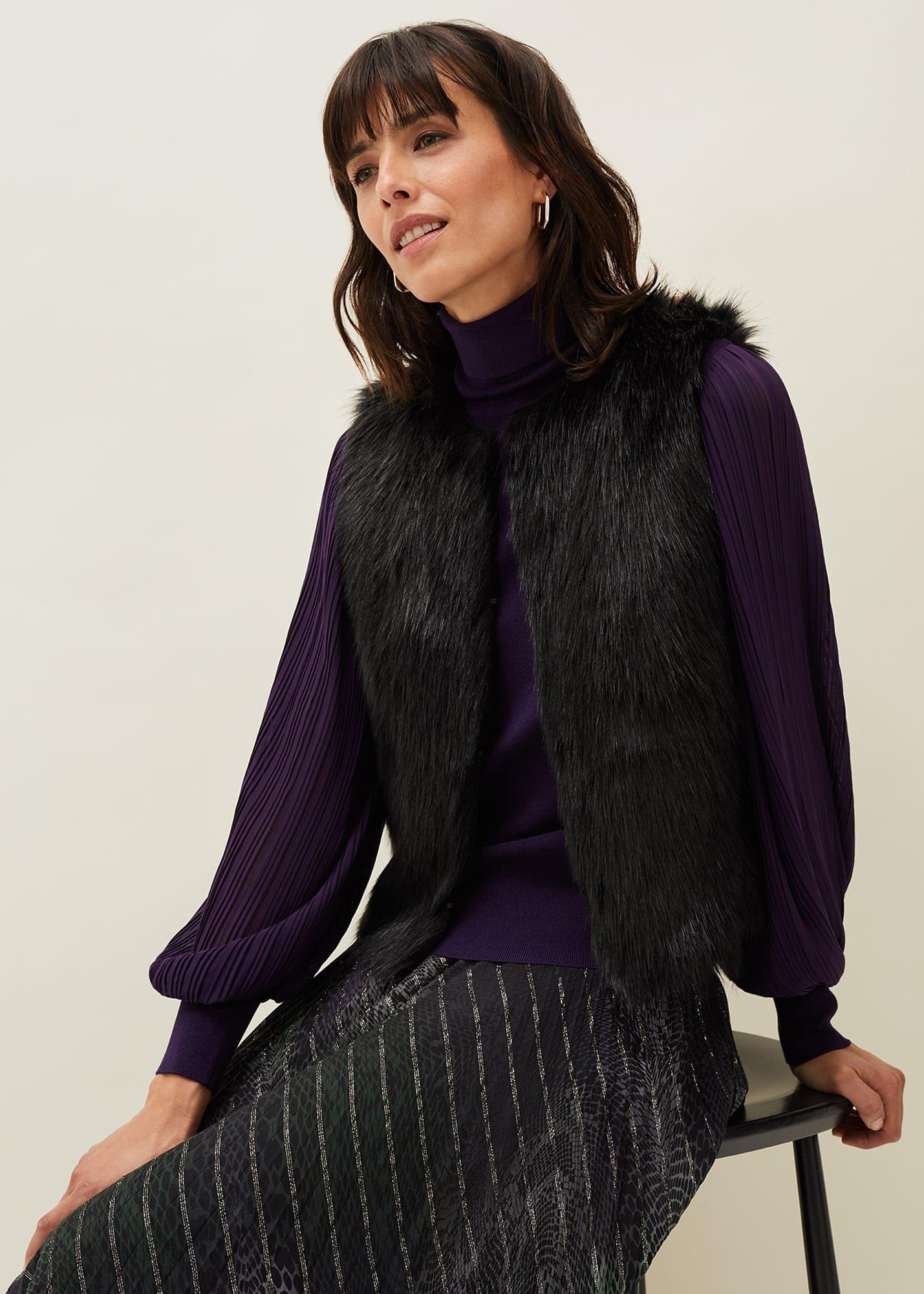 Ella Short Reversible Faux Fur Gilet
