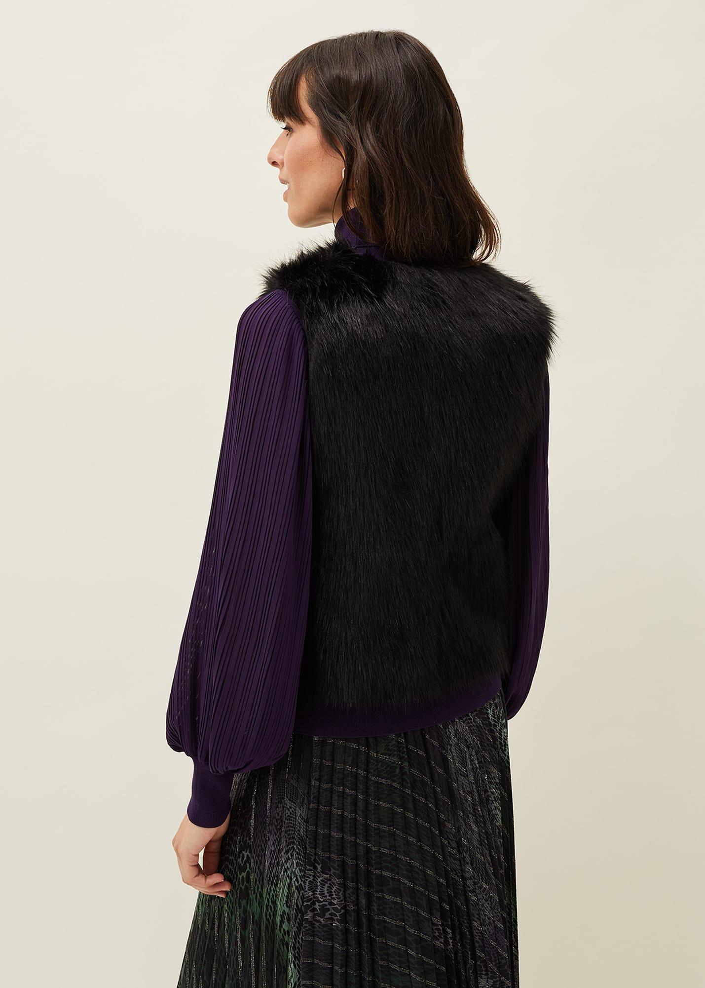 Ella Short Reversible Faux Fur Gilet
