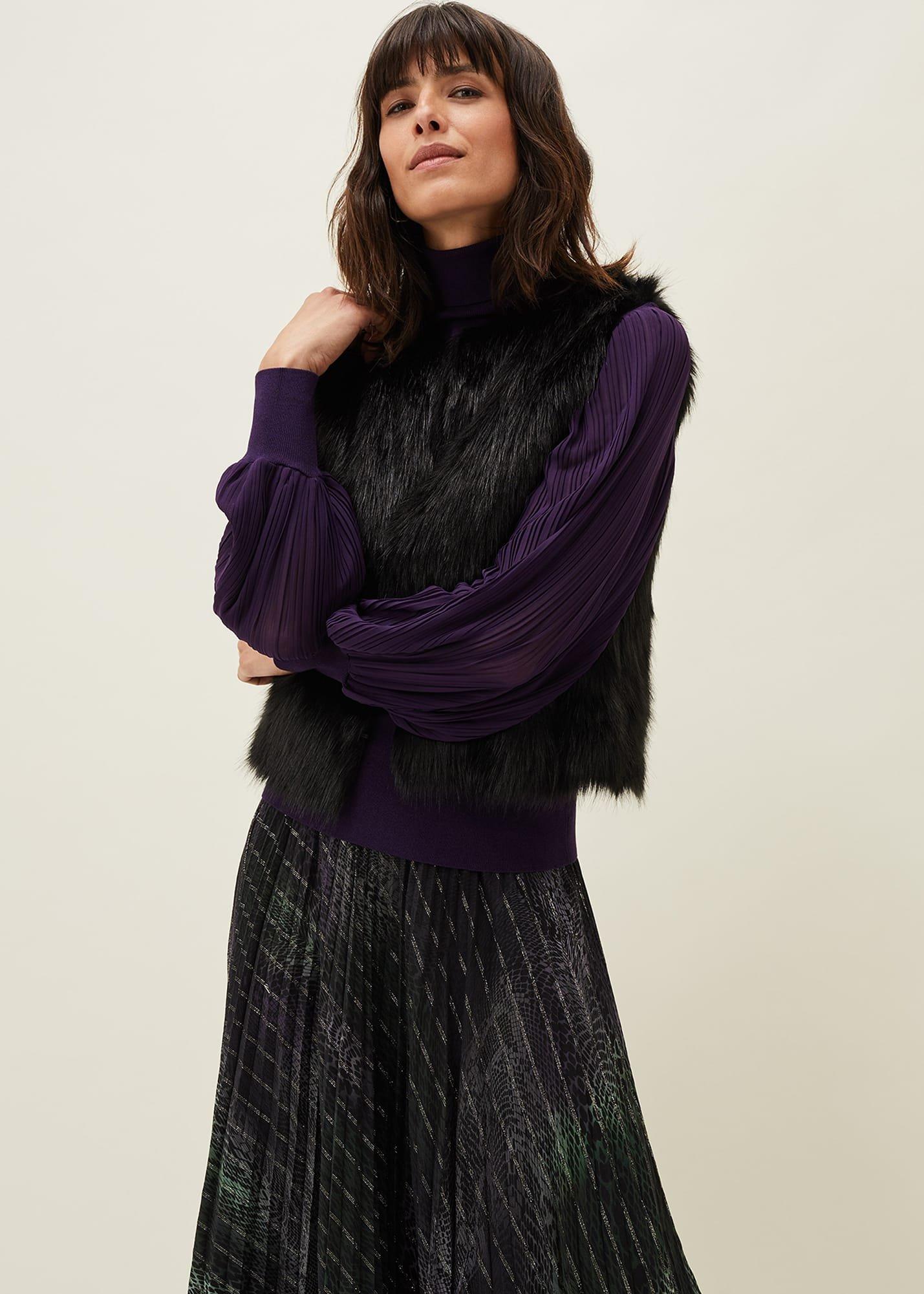 Ella Short Reversible Faux Fur Gilet