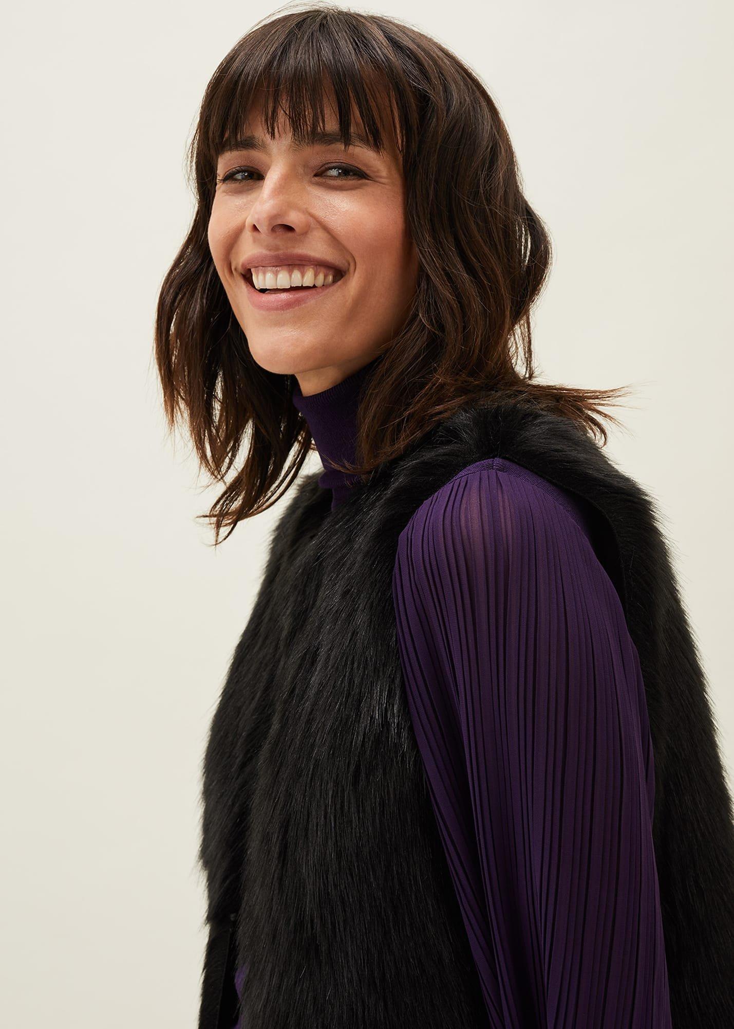 Ella Short Reversible Faux Fur Gilet