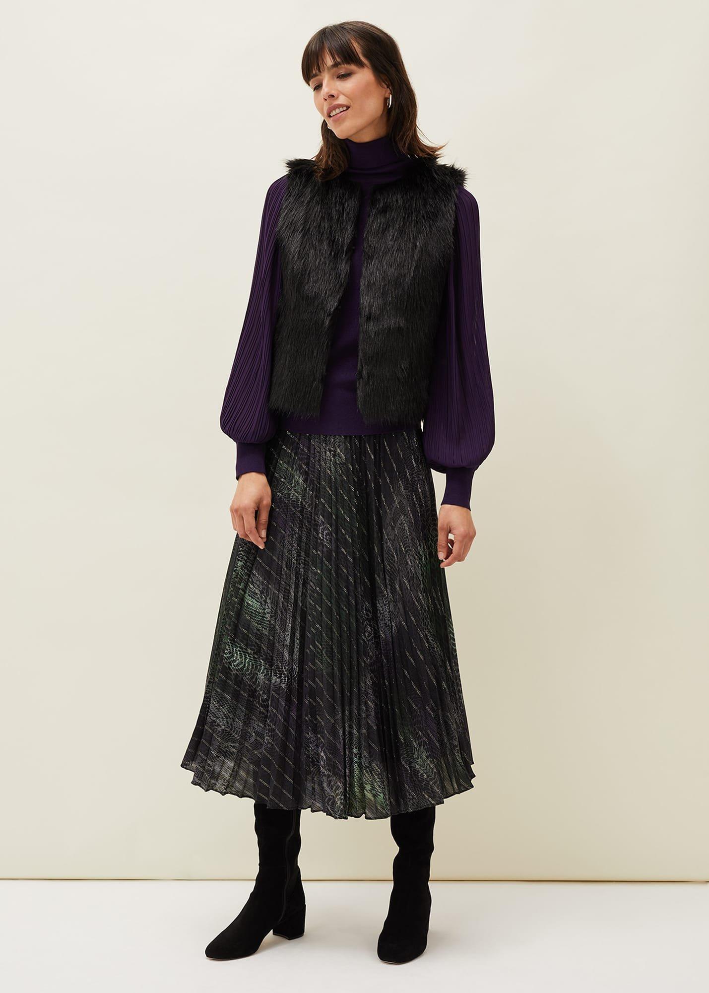 Ella Short Reversible Faux Fur Gilet