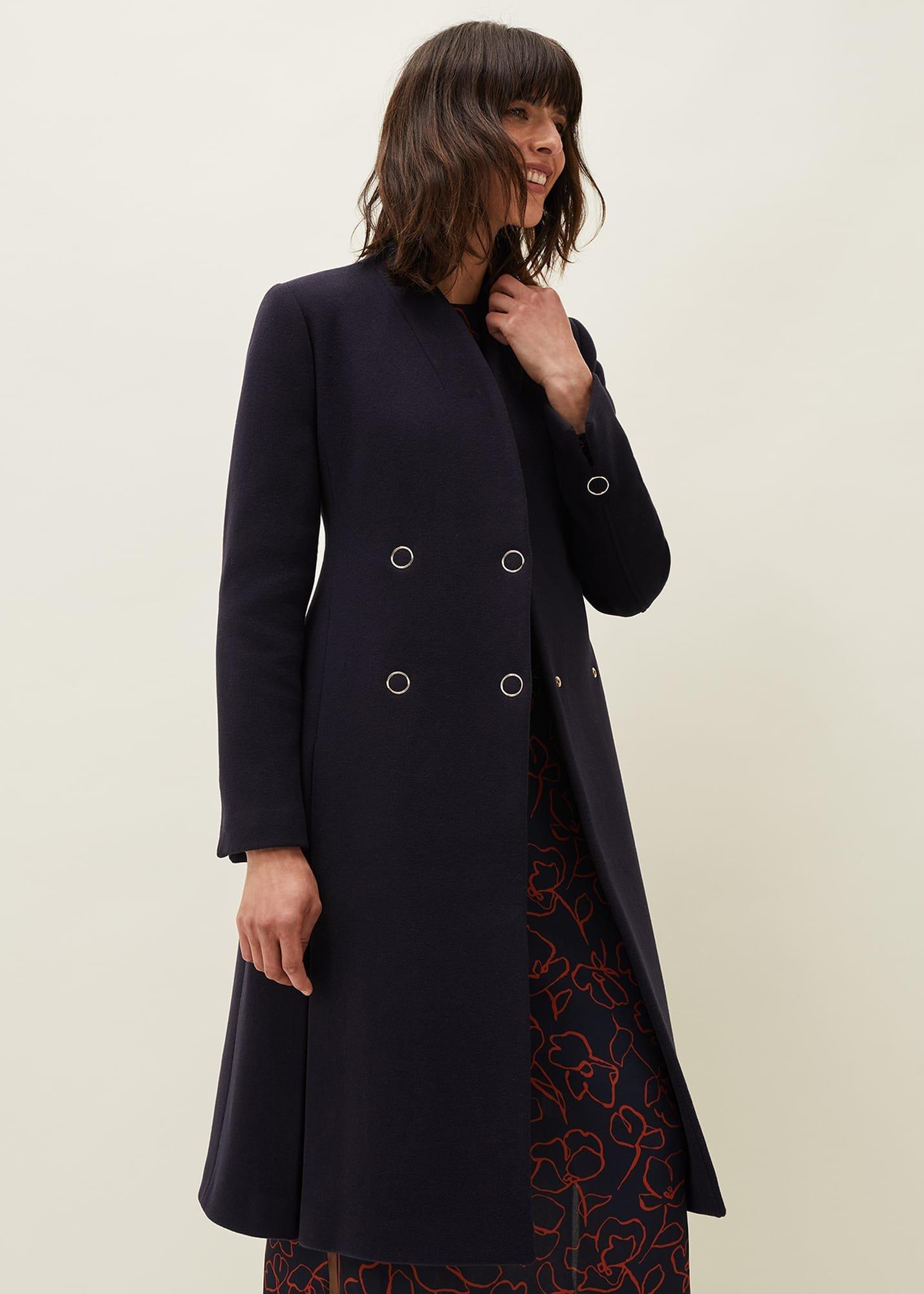 Evie-Rose Fit & Flare Wool Coat