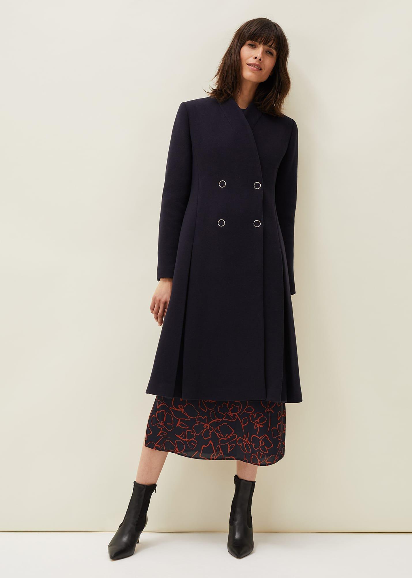 Evie-Rose Fit & Flare Wool Coat