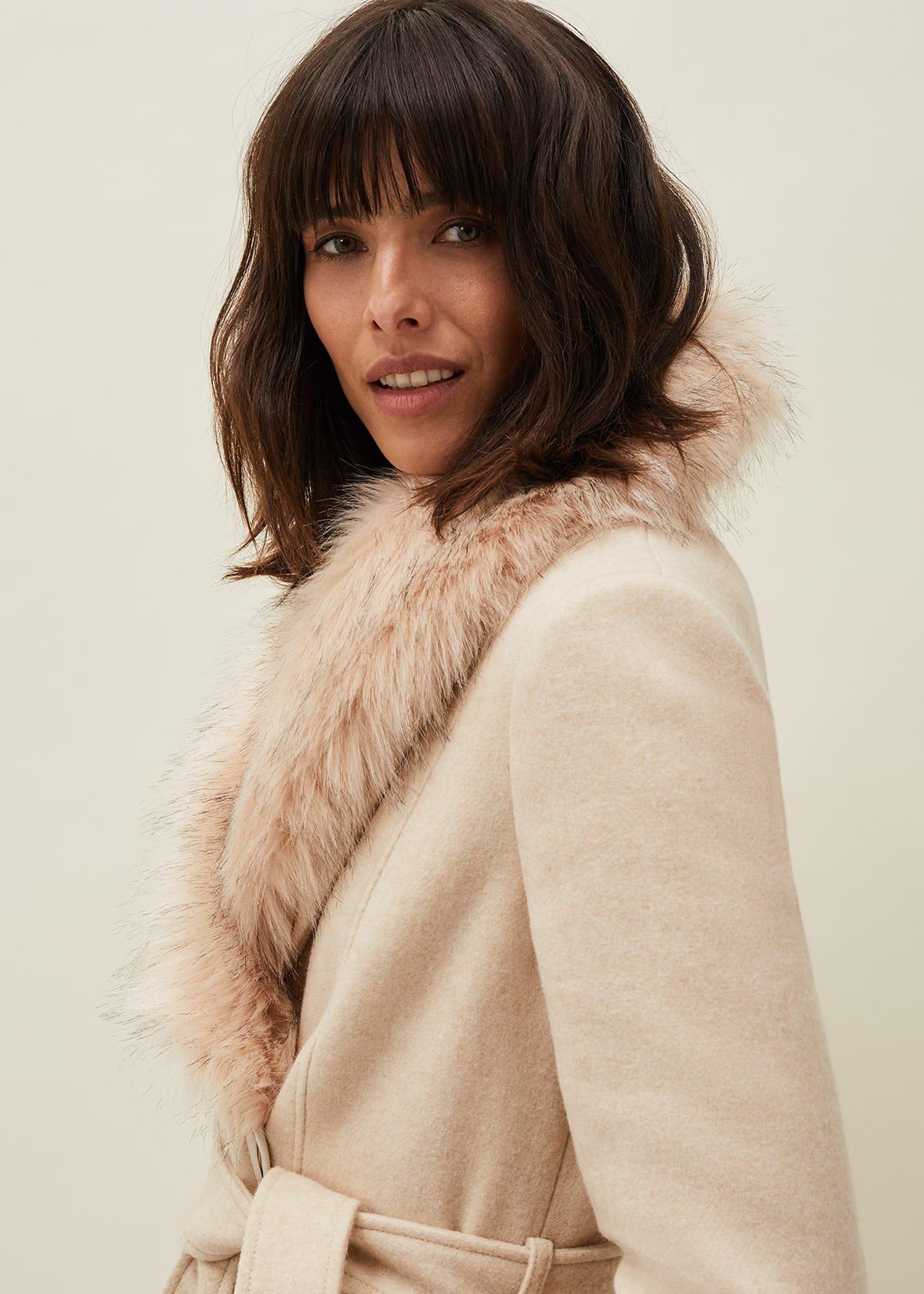 Nina Fur Collar Coat