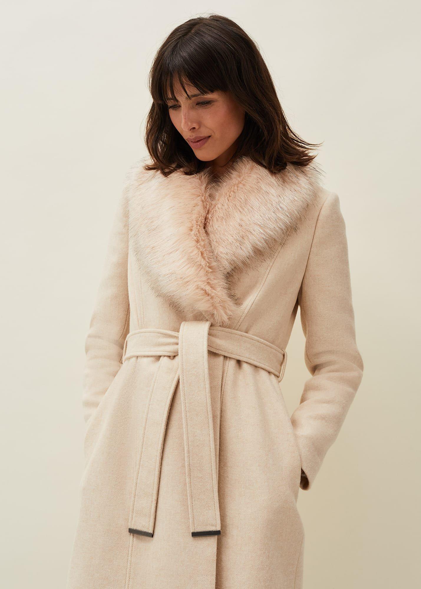 Nina Fur Collar Coat