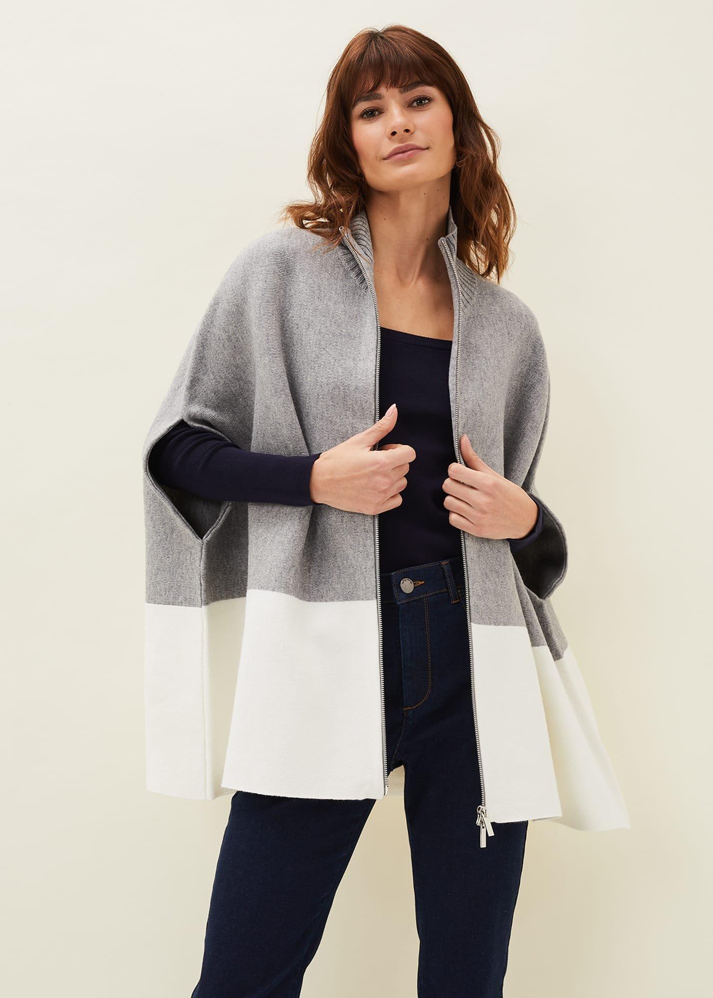 Leaha Colourblock Double Ended Zip Cape