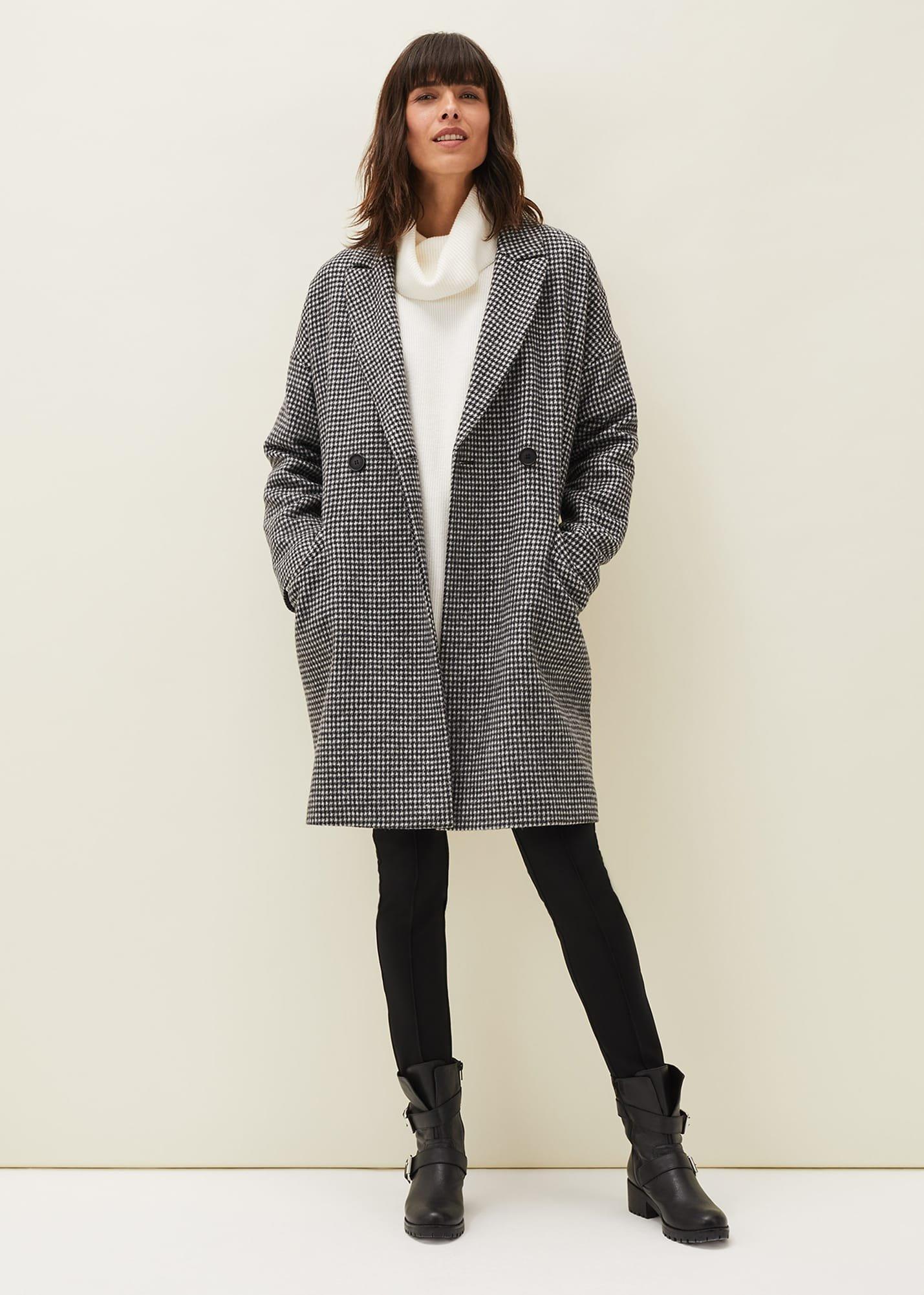 Lailla Check Cocoon Coat