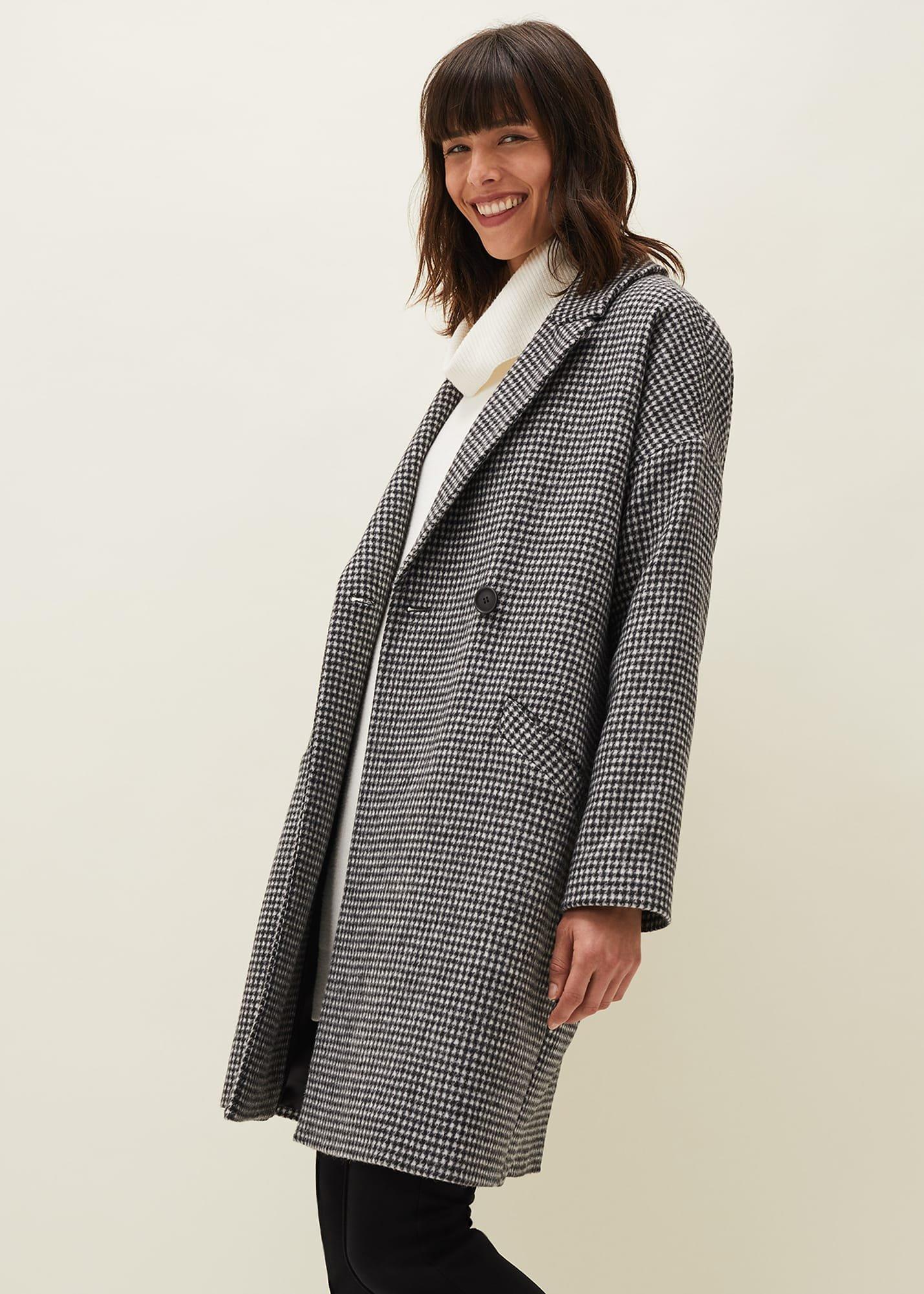 Lailla Check Cocoon Coat