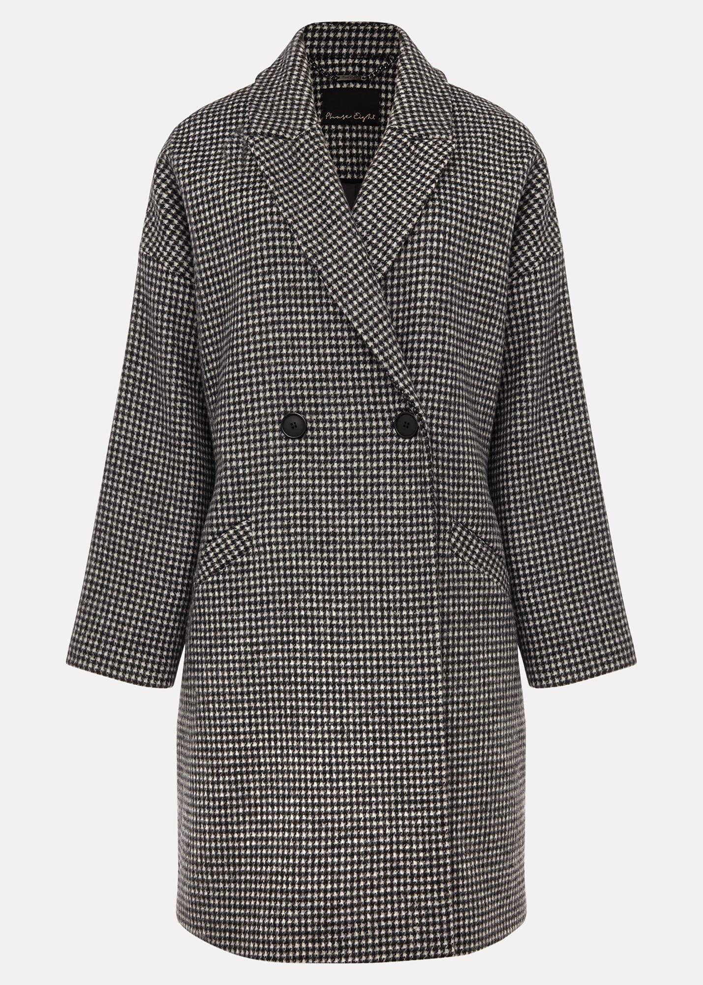 Lailla Check Cocoon Coat