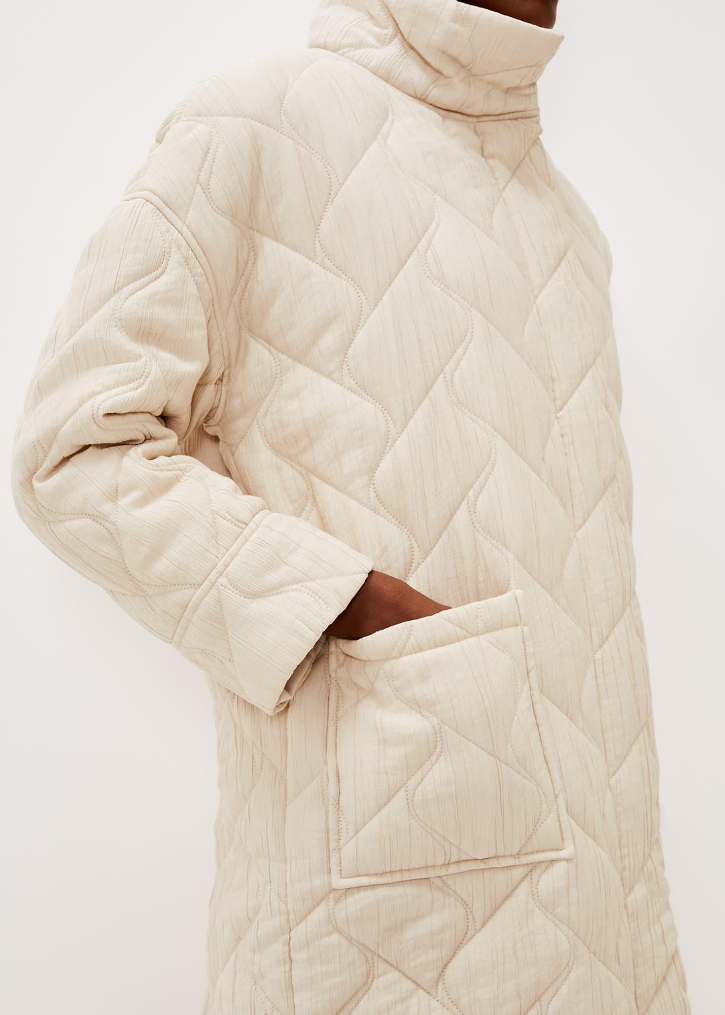 Fae Textured Quilted Longline Coat