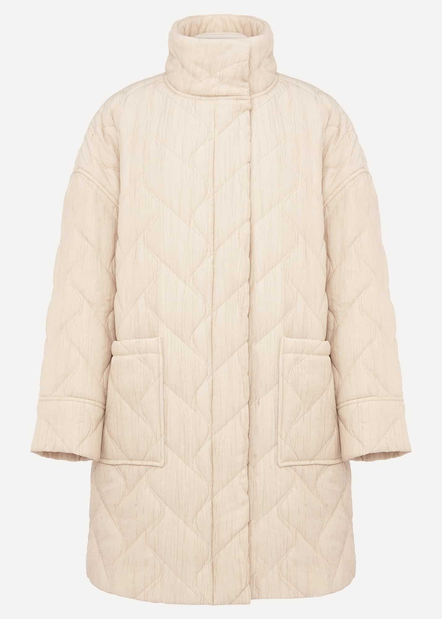 Fae Textured Quilted Longline Coat