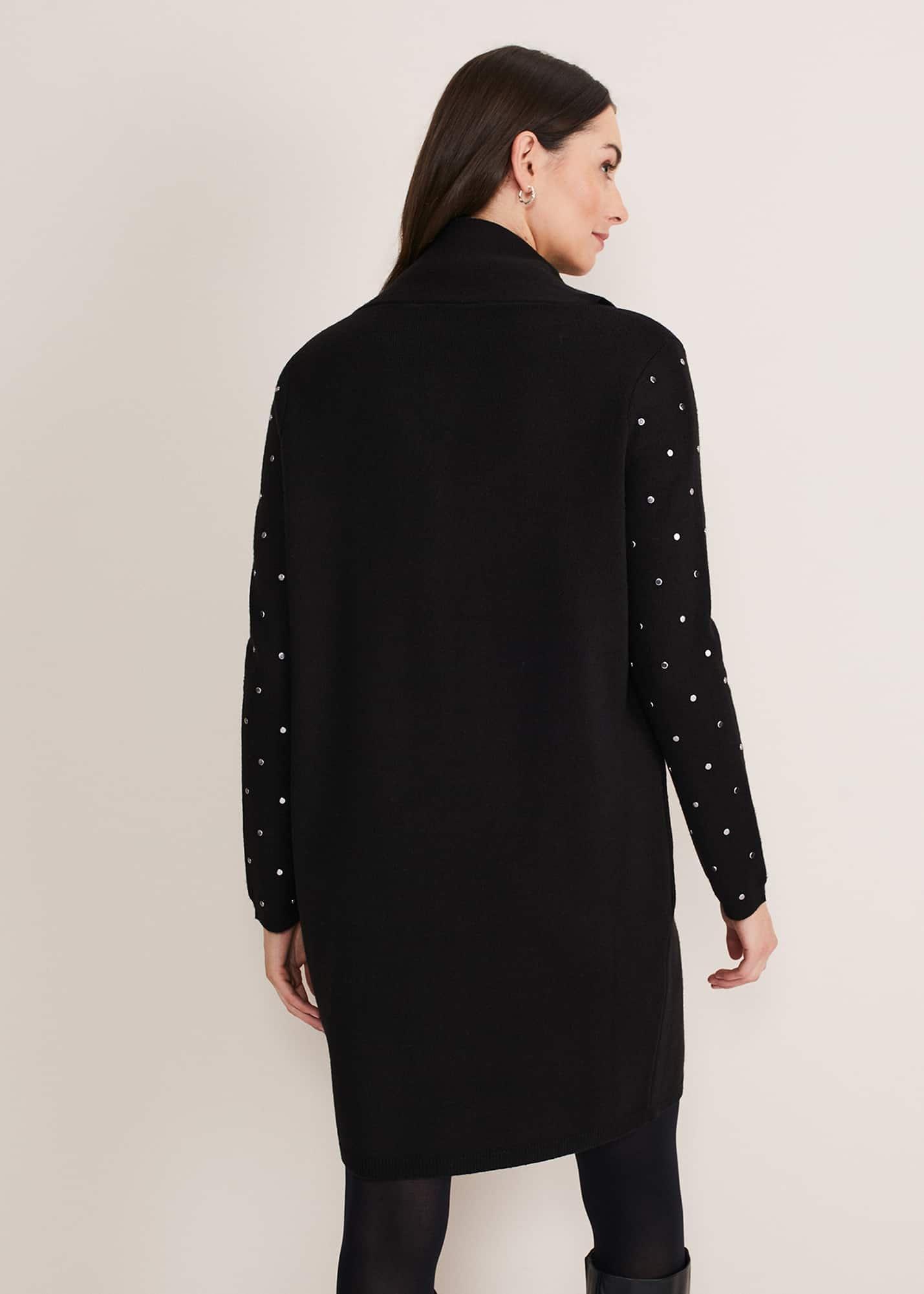 Paloma Stud Sleeve Knit Coat