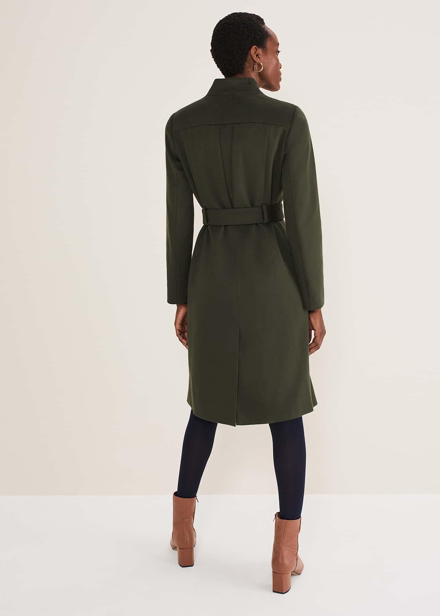 Susie Collarless Wrap Coat