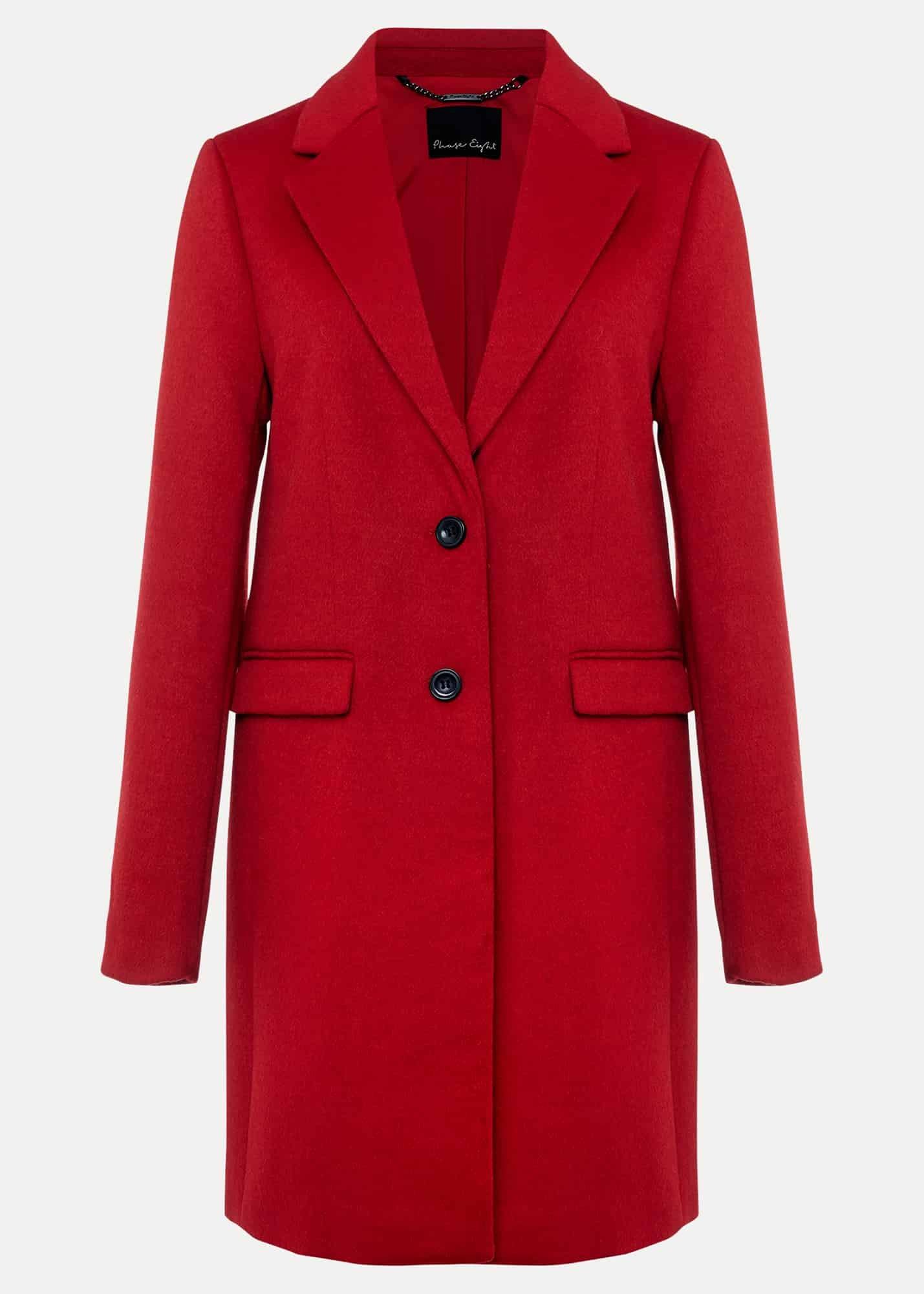 Lydia Red Wool Smart Coat