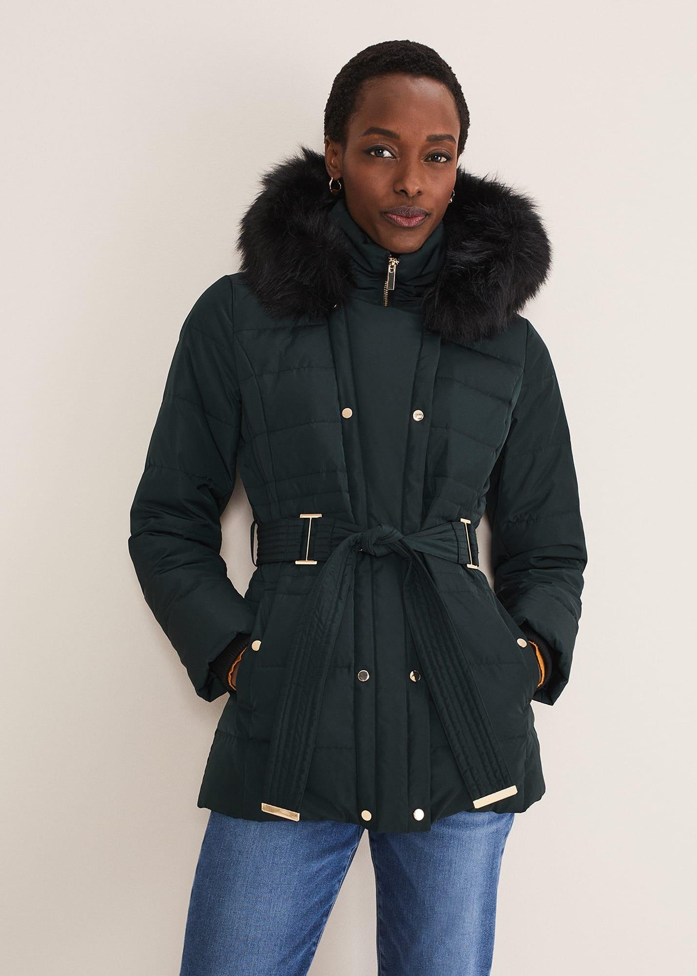 Leonor Tie Belted Short Puffer