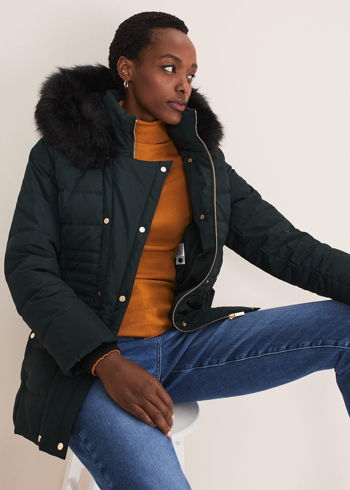 Leonor Tie Belted Short Puffer