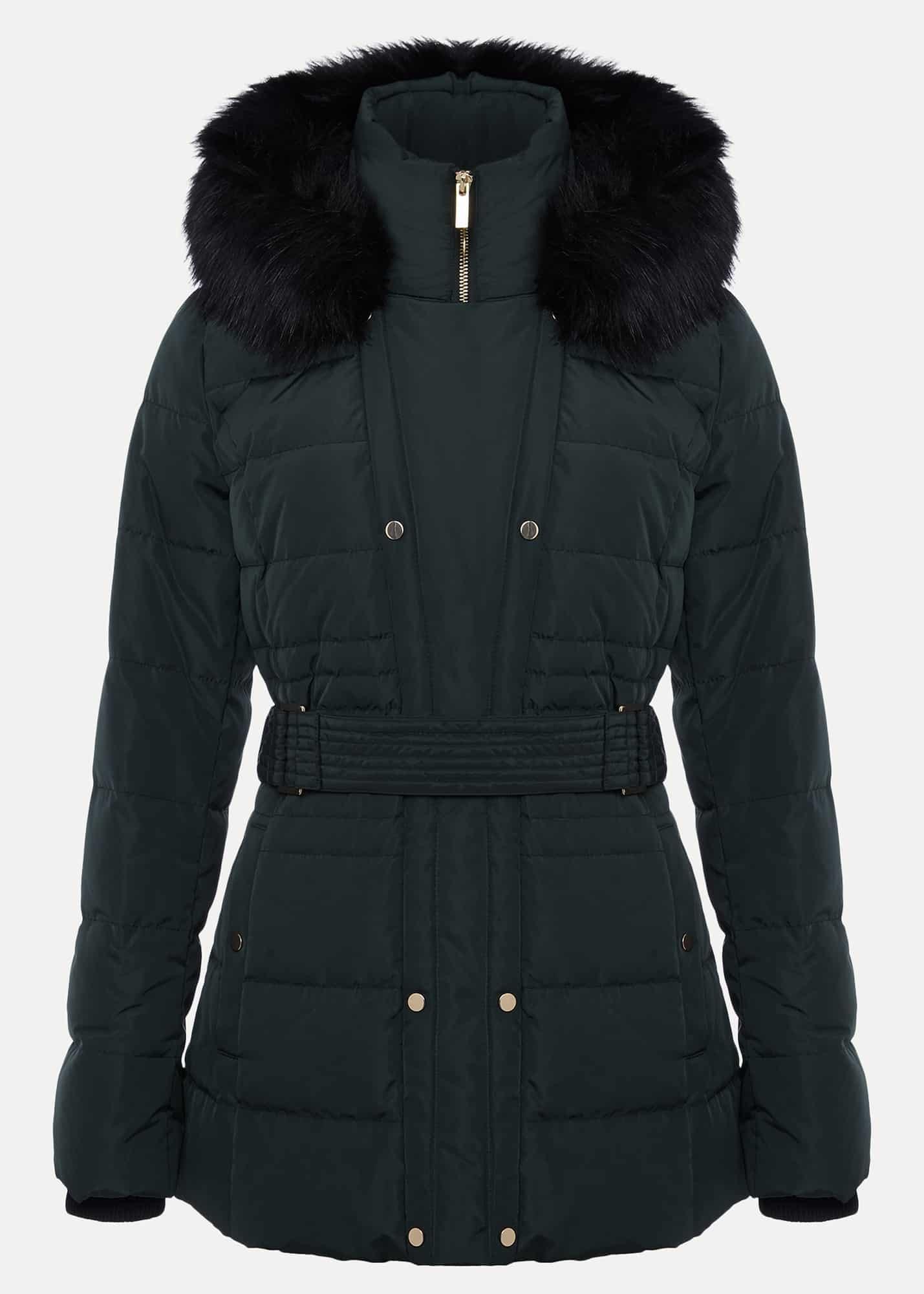 Leonor Tie Belted Short Puffer