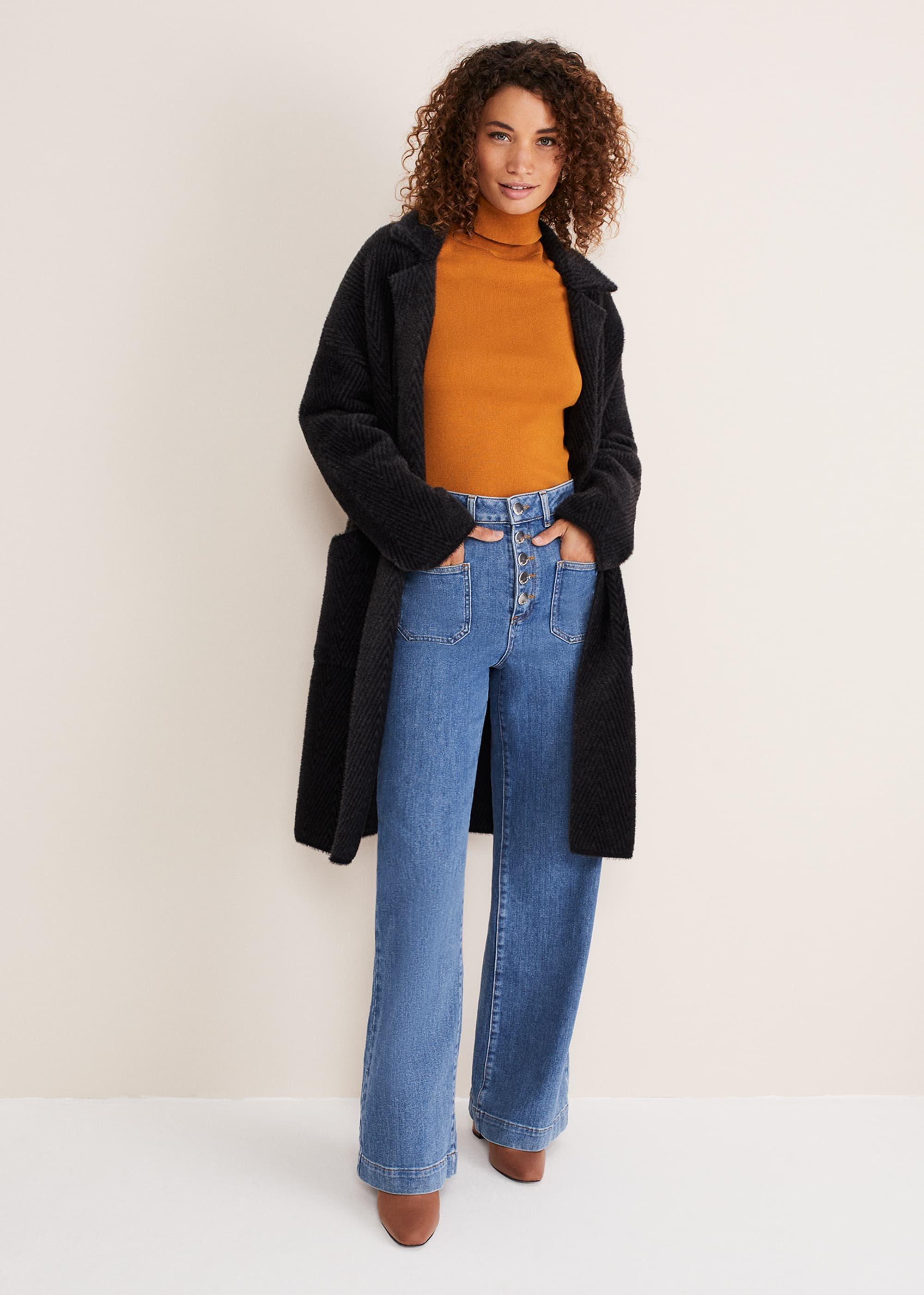 Floressa Fluffy Chevron Coat
