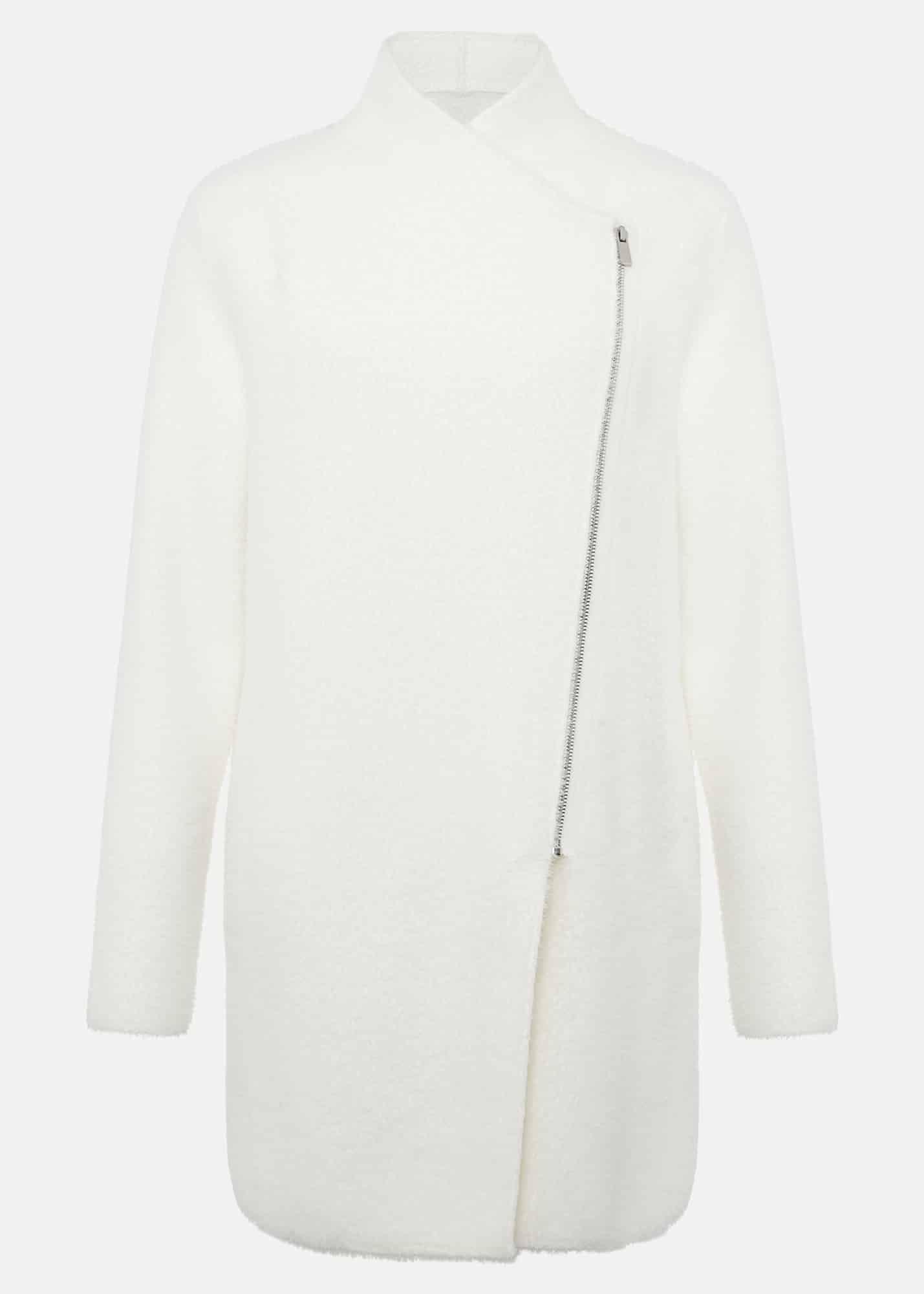 Fia Fluffy Zip Knit Coat