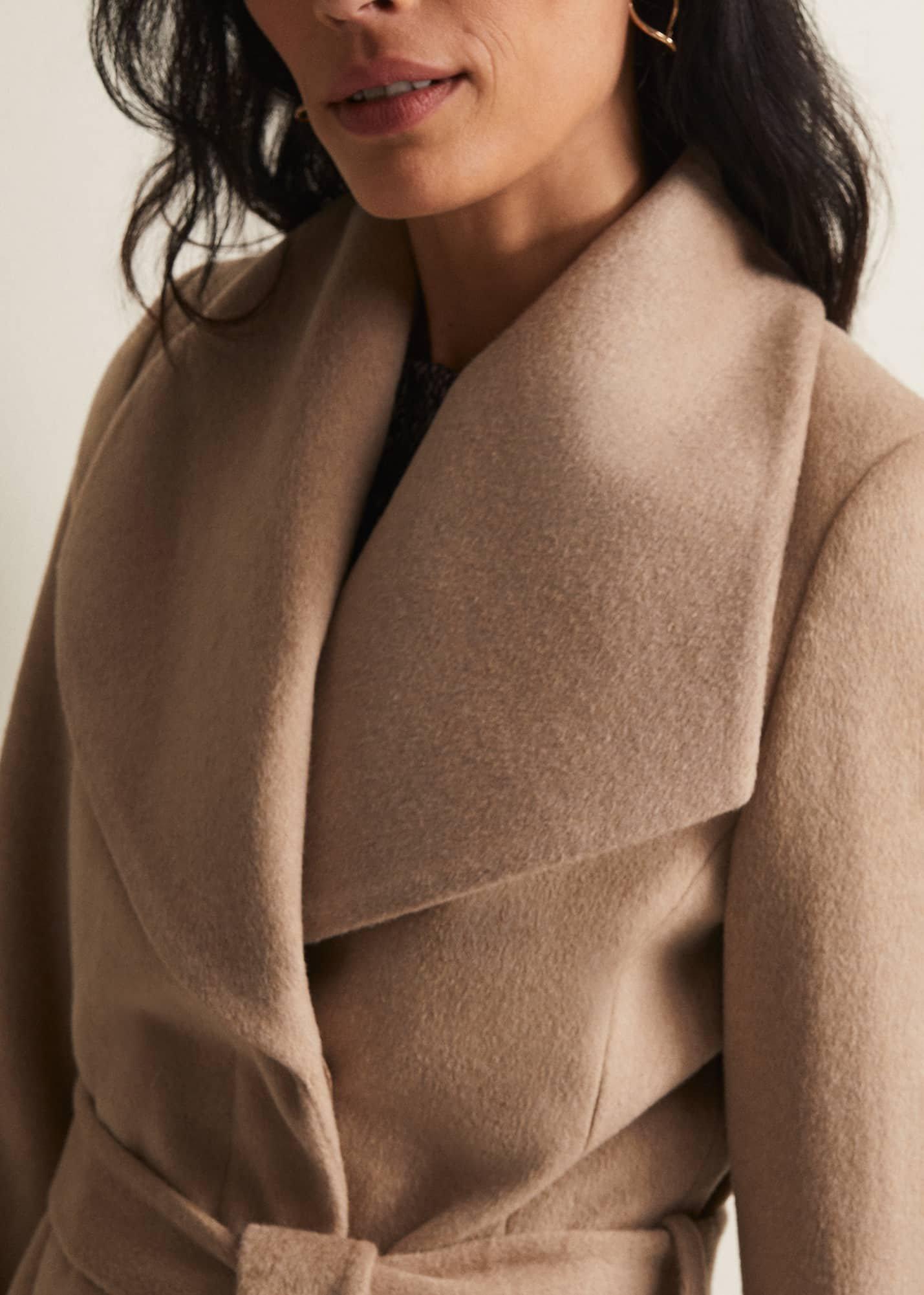 Nicci Camel Wool Belted Coat
