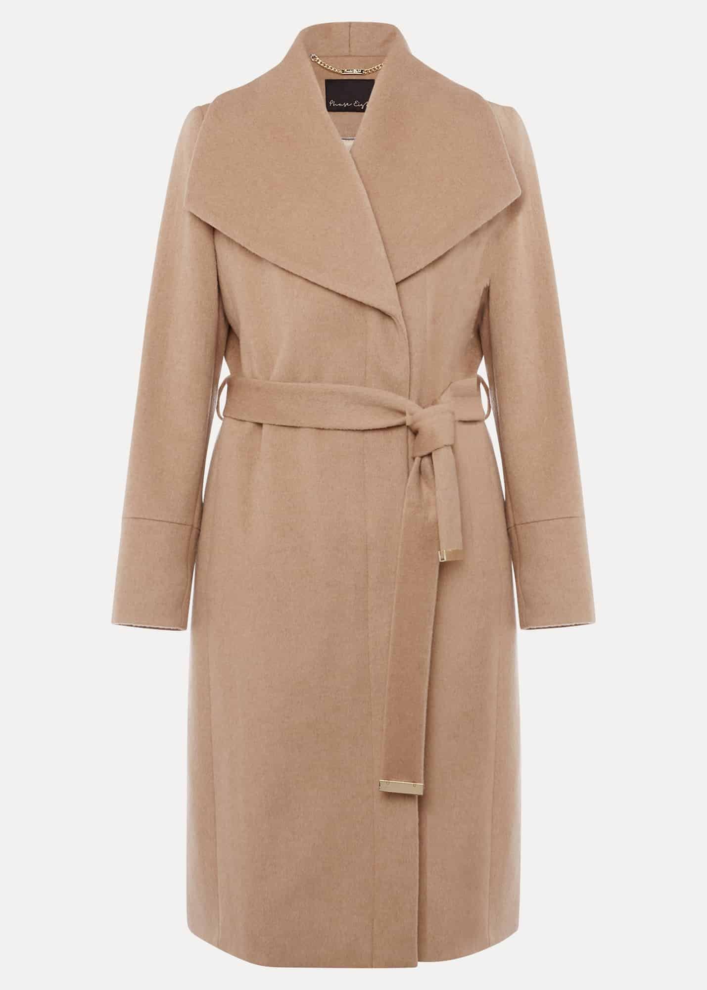 Nicci Camel Wool Belted Coat