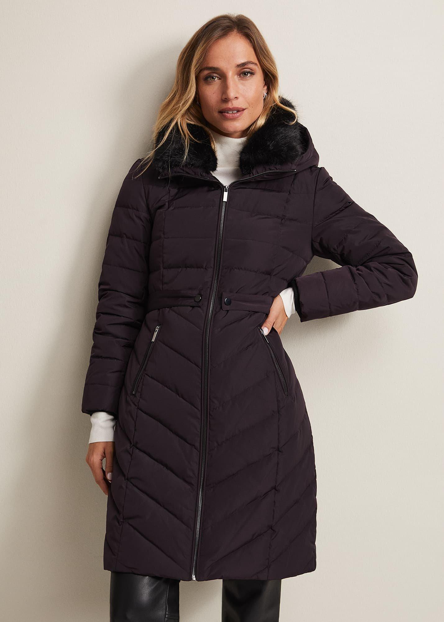 Bobbie Burgundy Puffer Coat