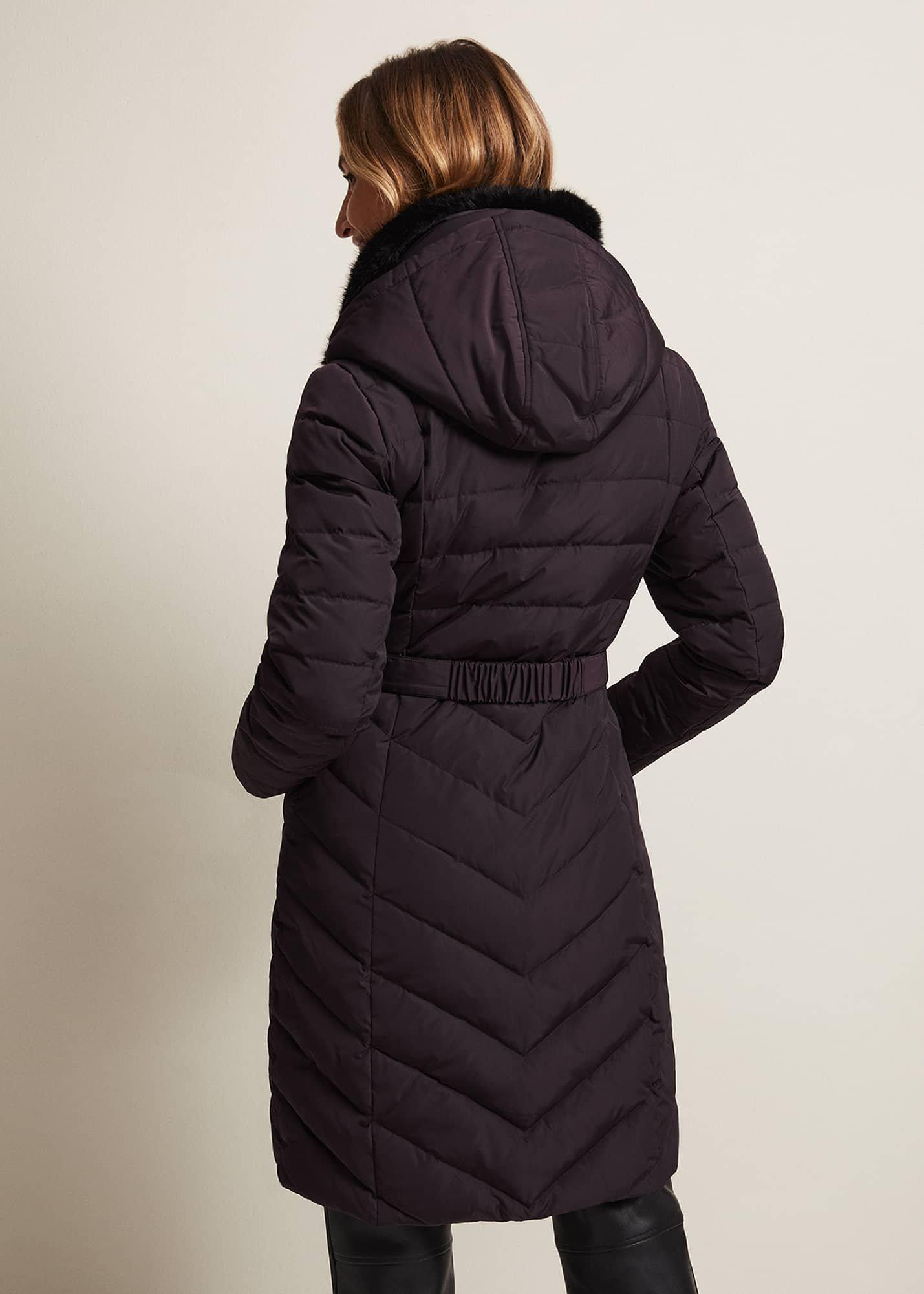 Bobbie Burgundy Puffer Coat
