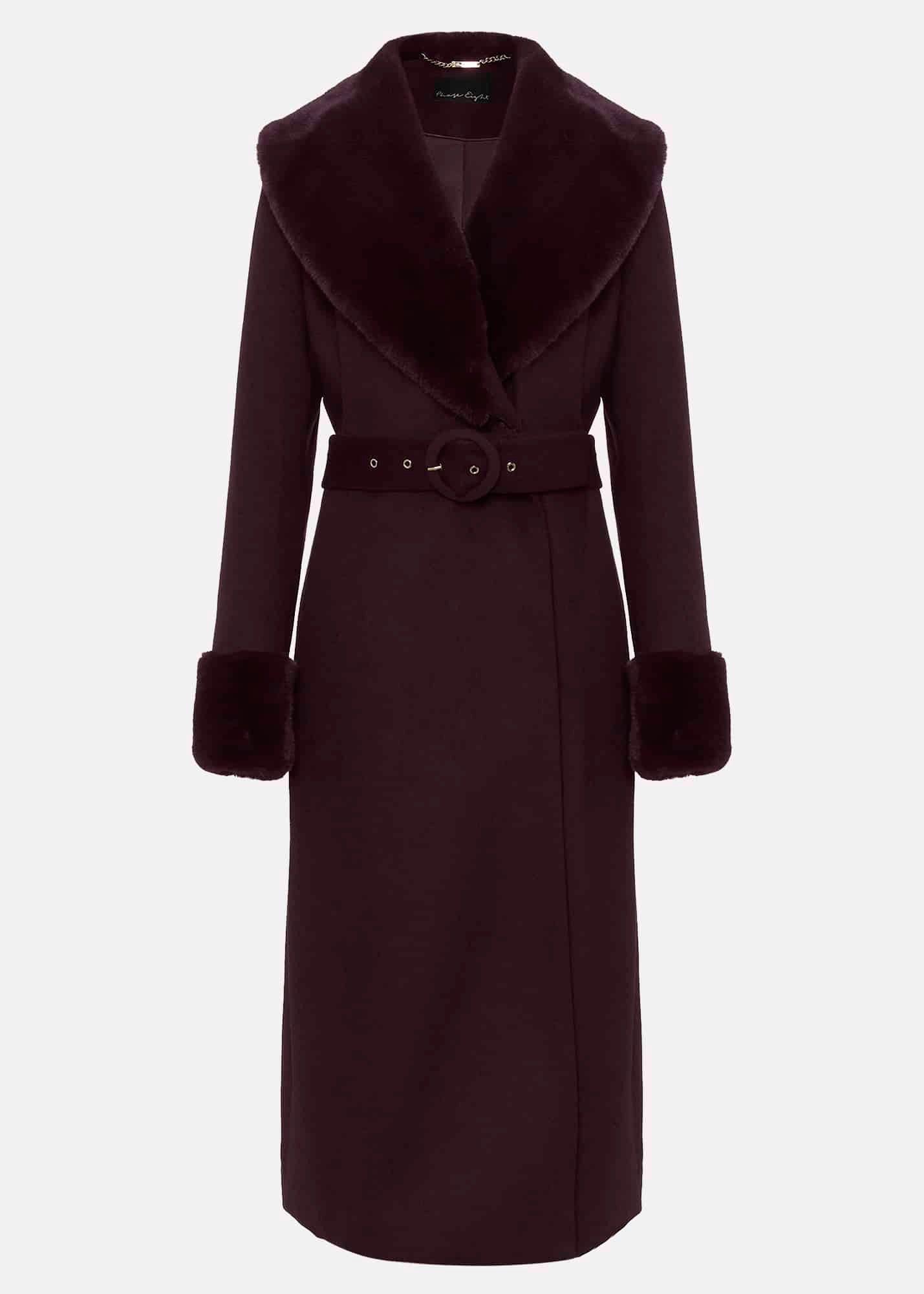 Zylah Faux Fur Collar Wool Smart Coat | Phase Eight UK |