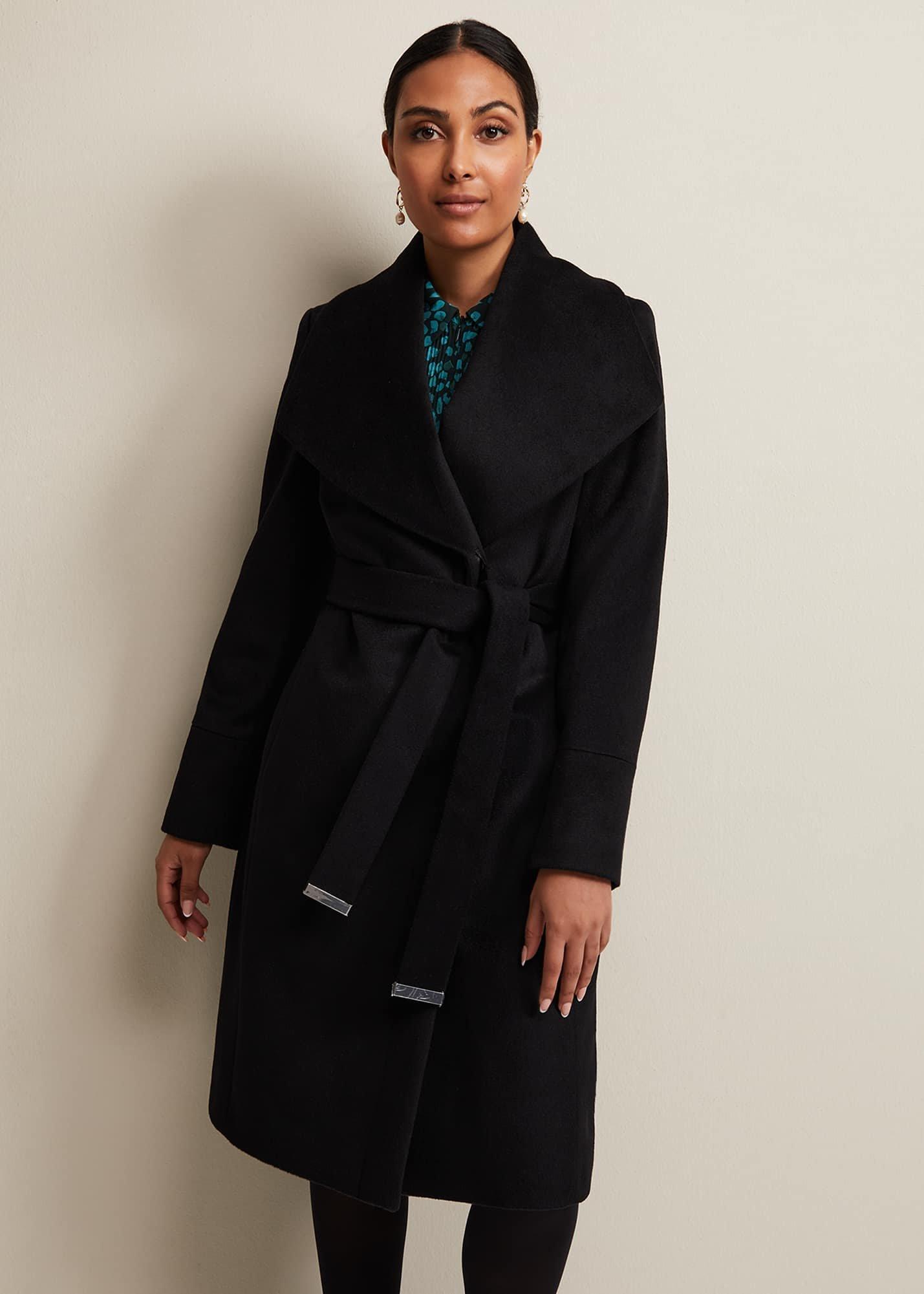 Petite Nicci Belted Wool Coat