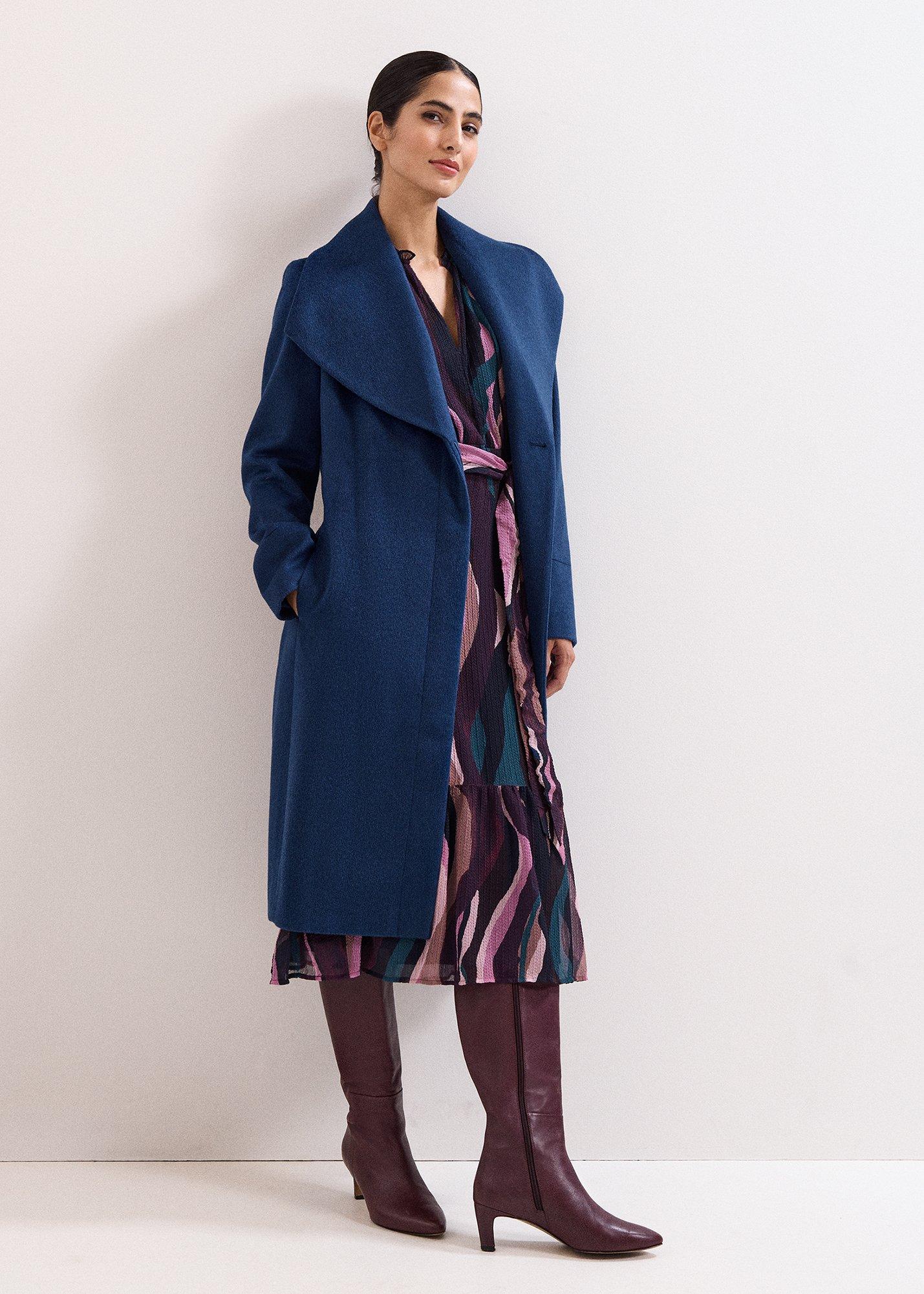 ${product-id}-Petite Nicci Black Wool Smart Coat-Blue-${view-type}