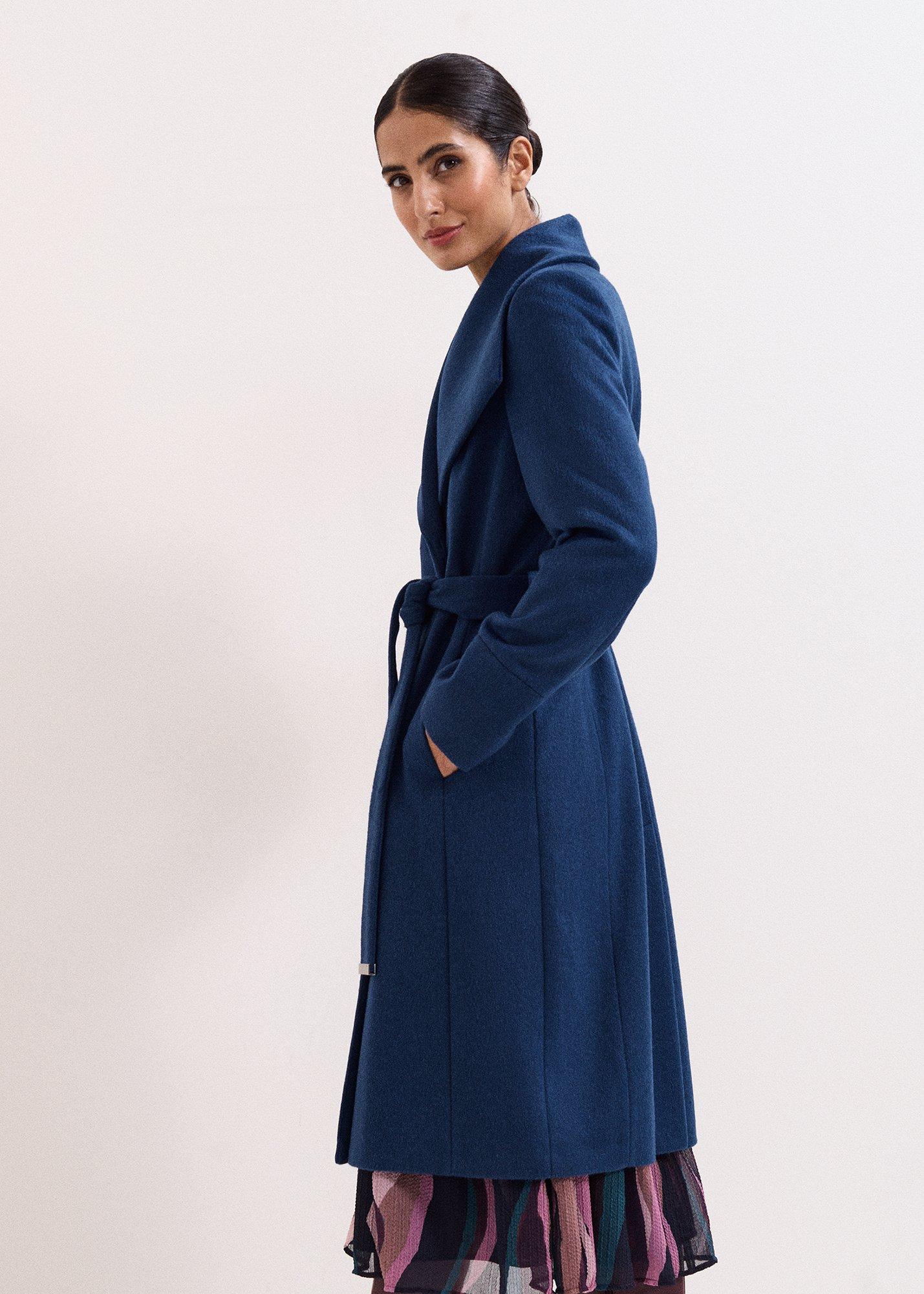 ${product-id}-Petite Nicci Black Wool Smart Coat-Blue-${view-type}